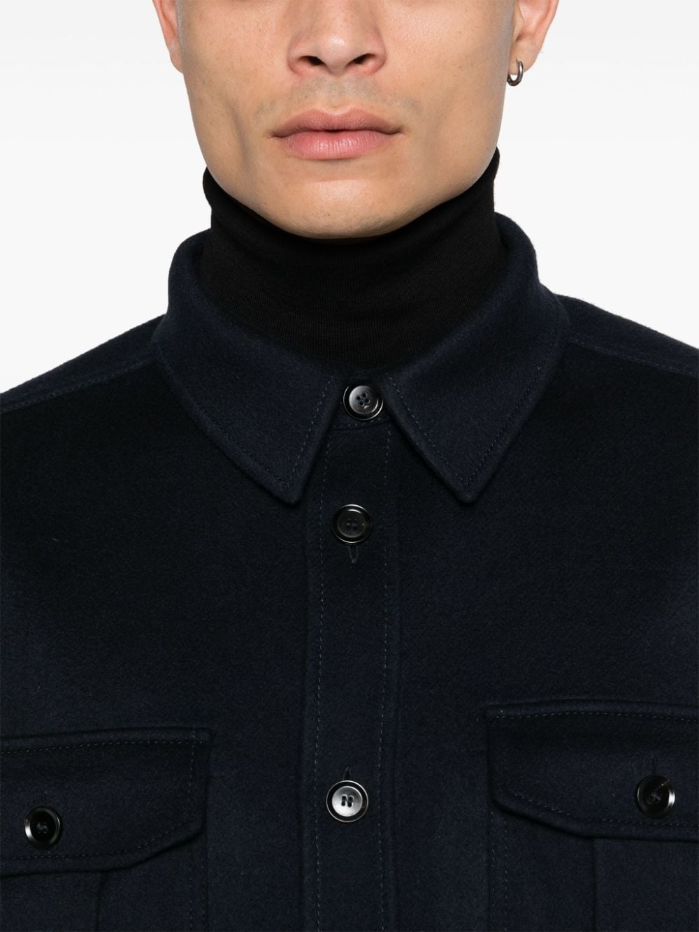 felted shirt jacket - 5