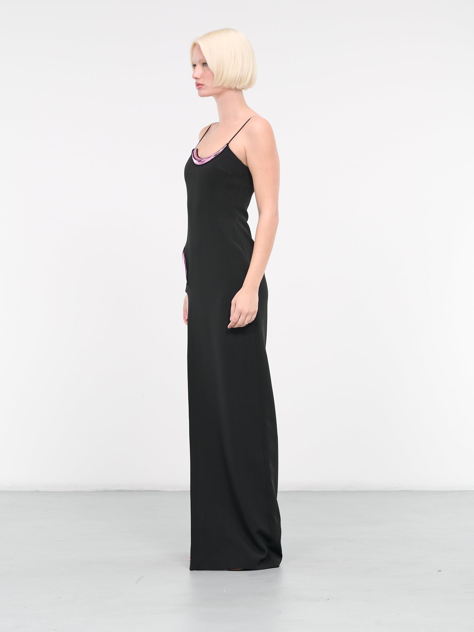Metallic Tube Open-Leg Gown - 2