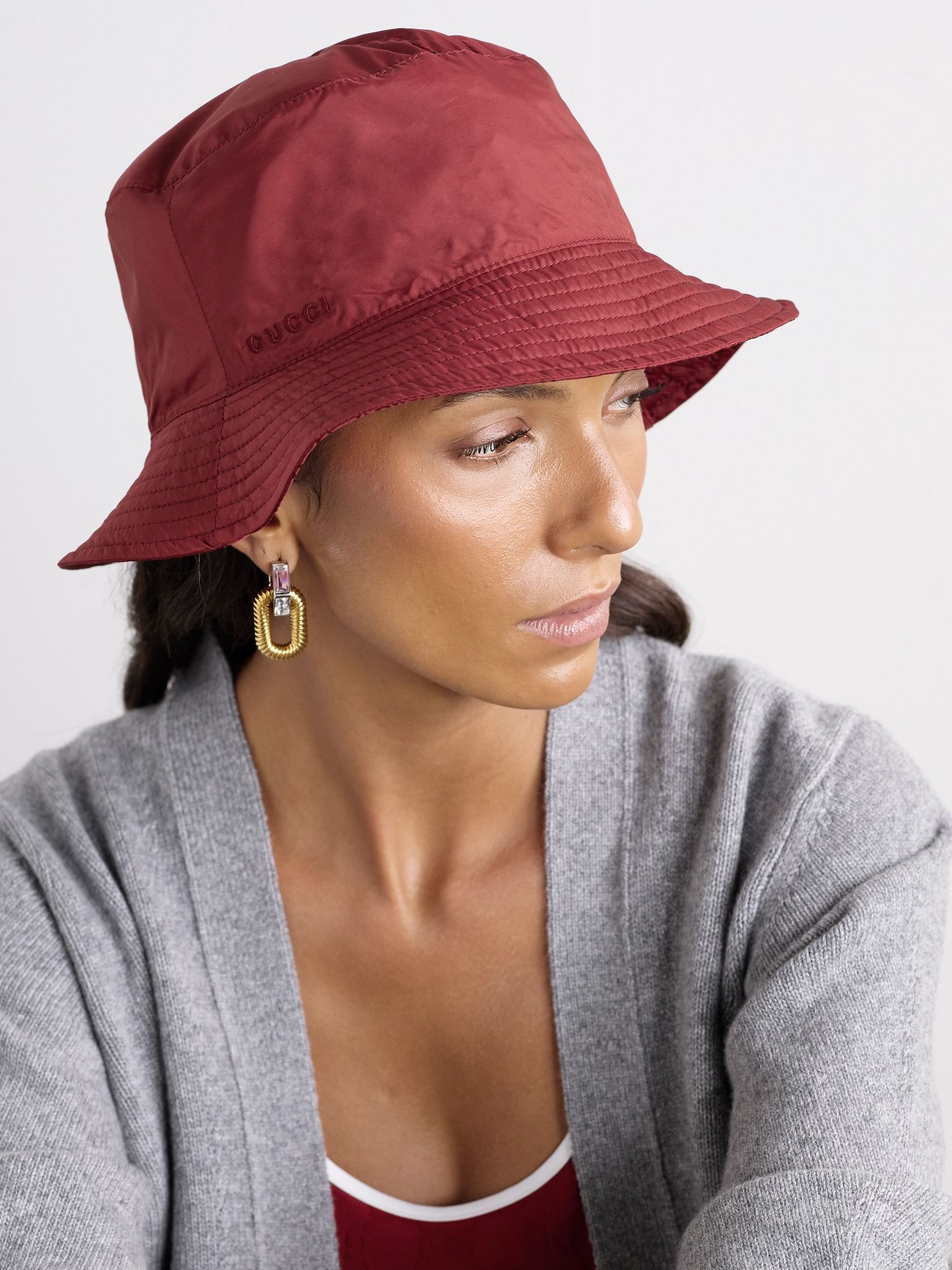 Reversible shell bucket hat Burgundy - 5