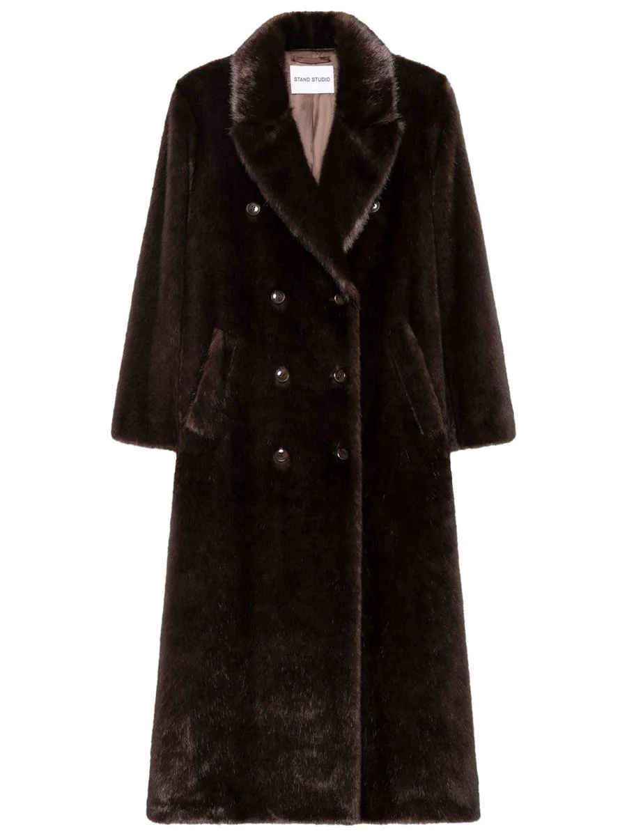 Stand Studio Harper Faux Fur Long Coat Clothing - 1