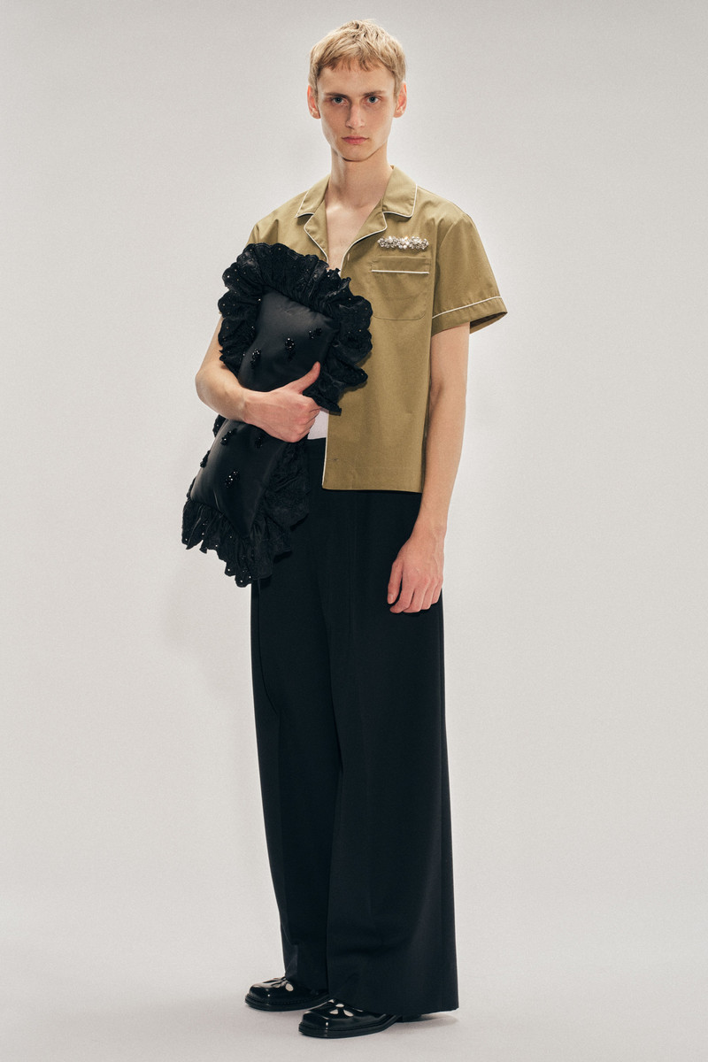 Simone Rocha Wide Leg Belt Loop Tab Trousers outlook