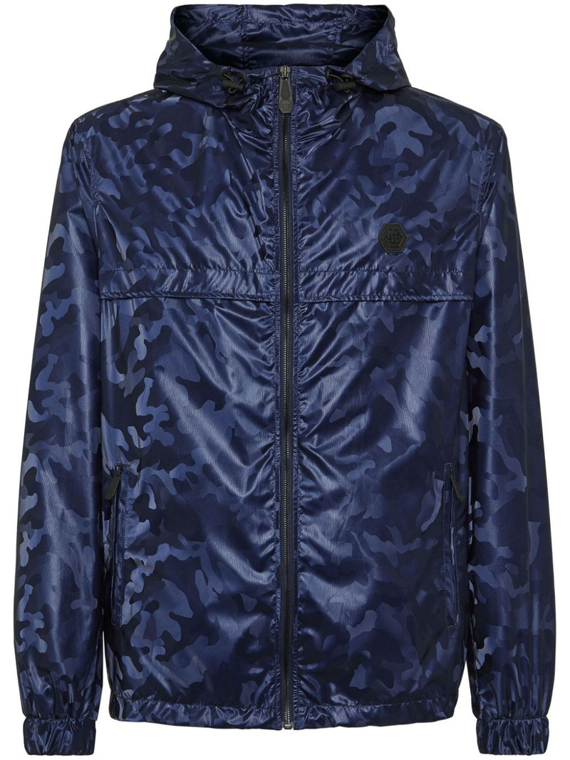camouflage-print hooded windbreaker 1