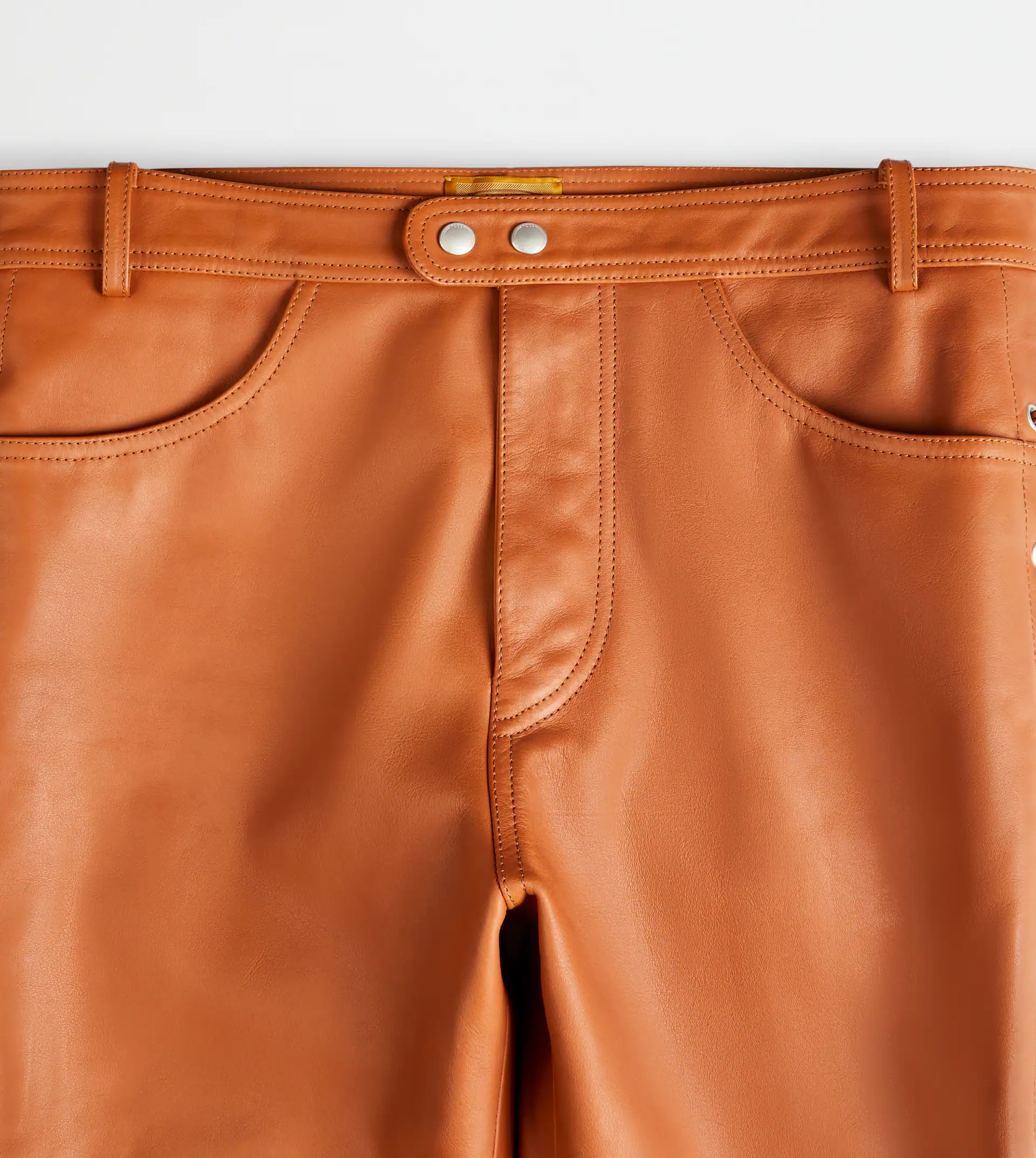 TOD'S TROUSERS IN LEATHER - BROWN - 6