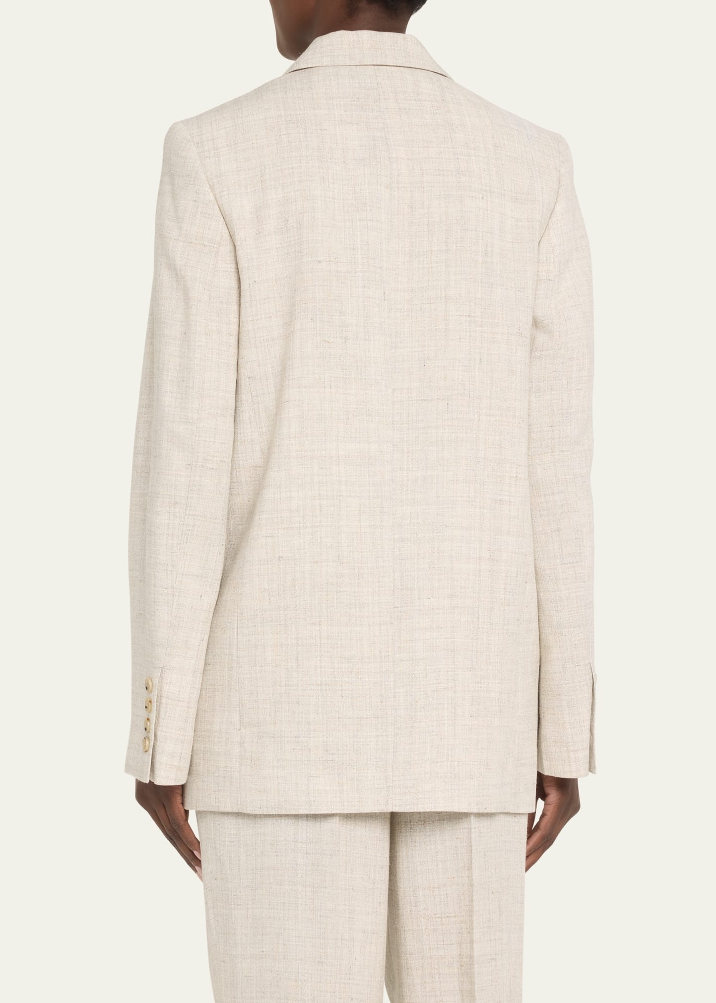 Summer Tailored Linen Suit Jacket - 3
