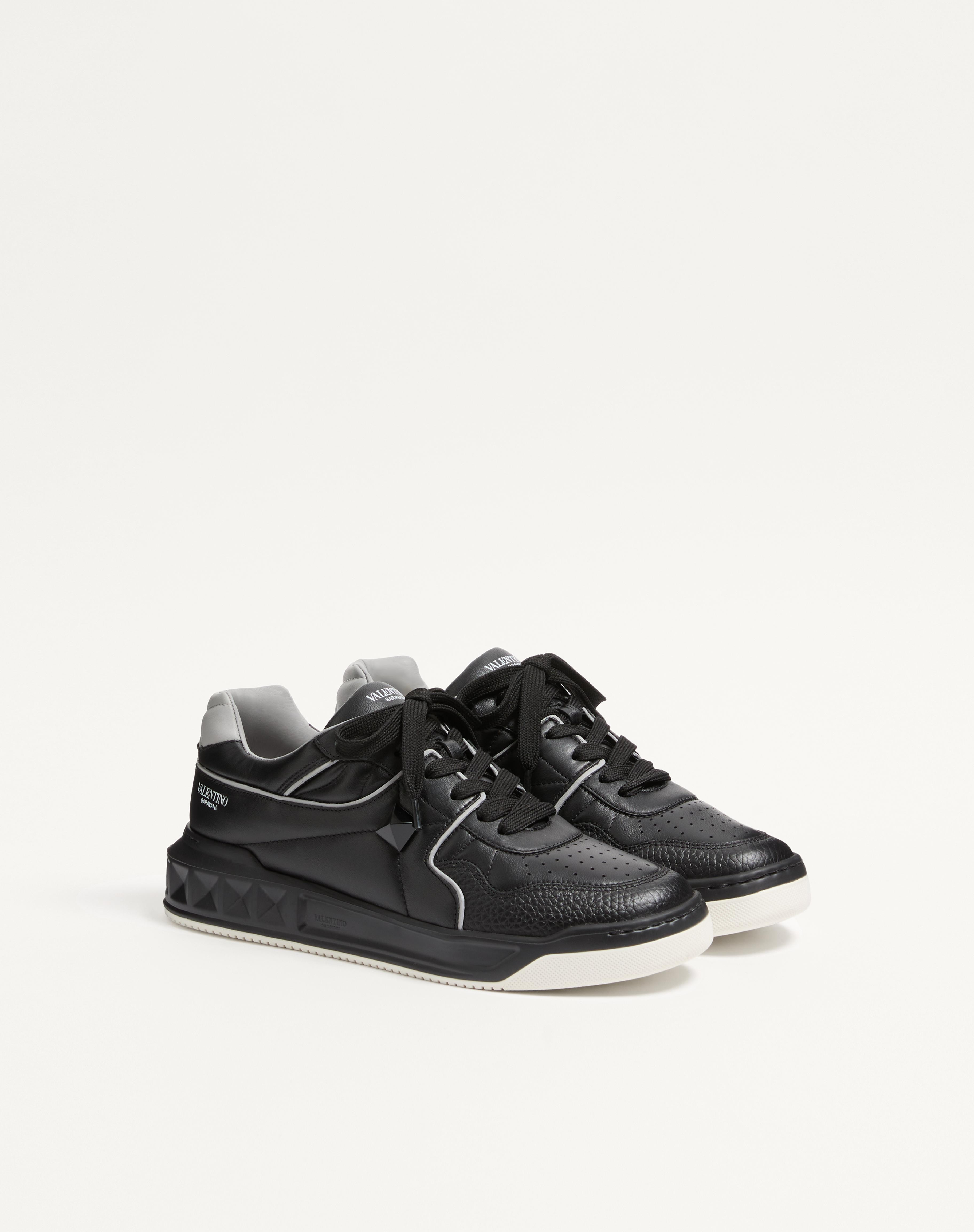 ONE STUD LOW-TOP NAPPA SNEAKER - 3