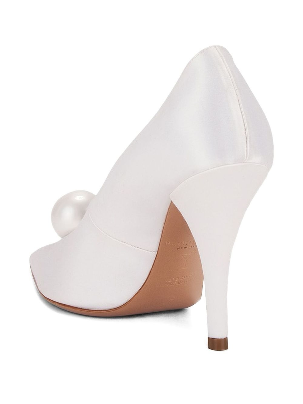 95mm Corinna pearl-embellished satin pumps - 4