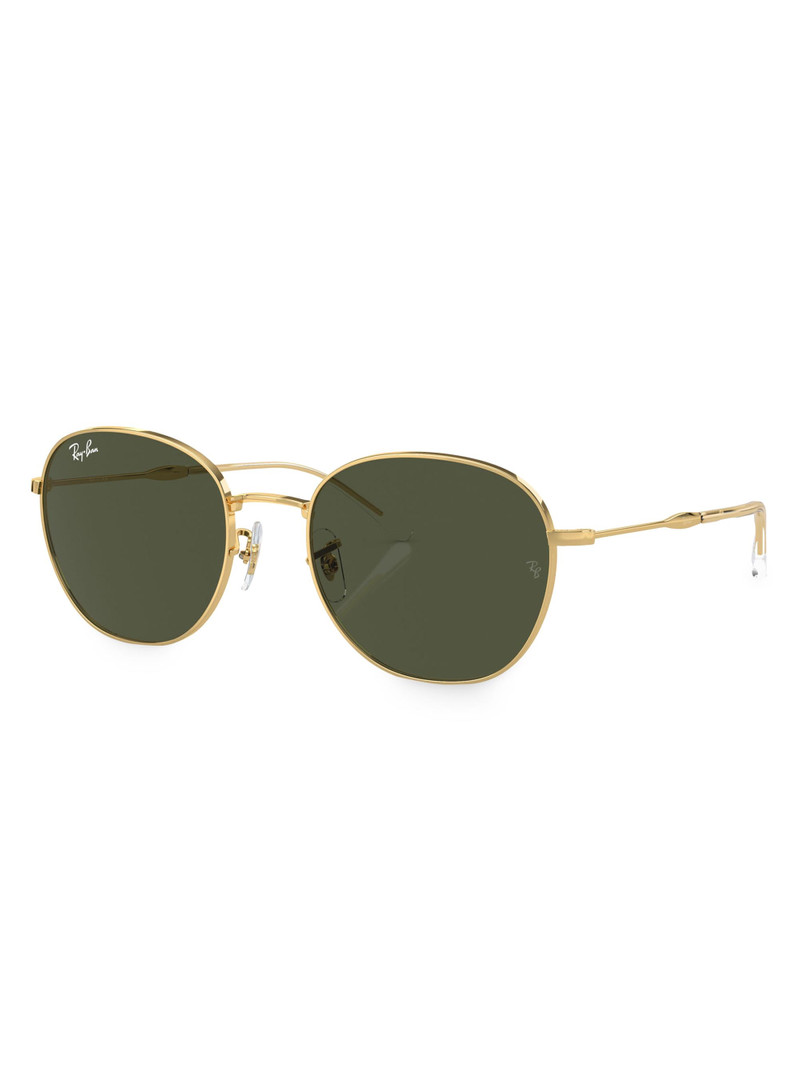 Women's RB3809 55MM Round Sunglasses - Gold Flash Green 1