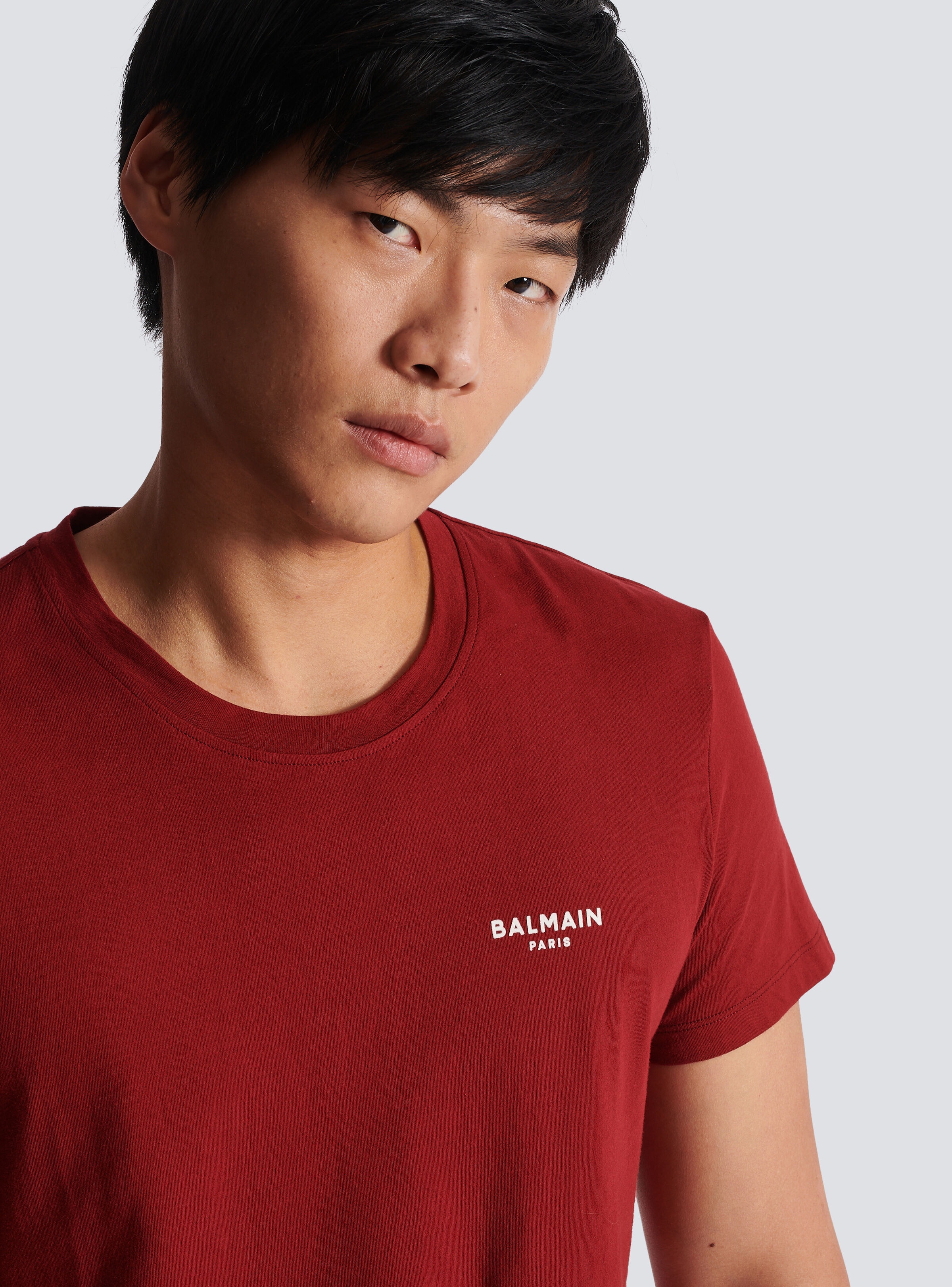 Flocked Balmain T-shirt - 7