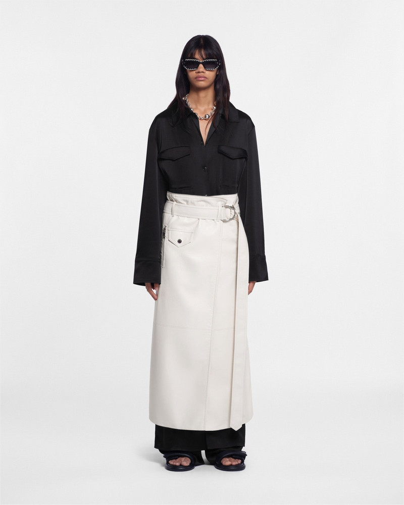 Regenerated Leather Biker Coat 5