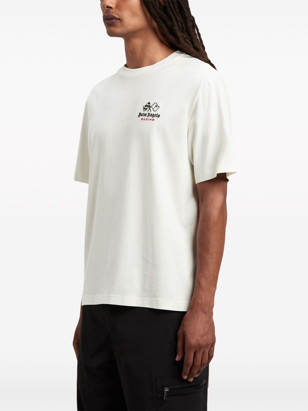Racing graphic-print cotton T-shirt - 4