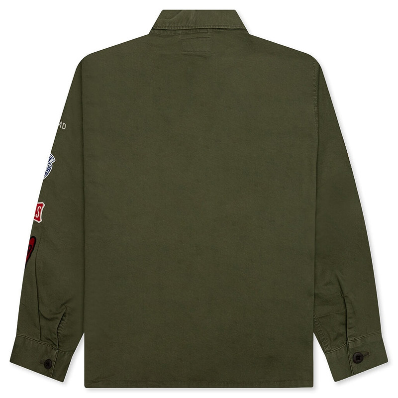 Human Made PATCHED MILITARY SHIRT - OLIVE DRAB outlook