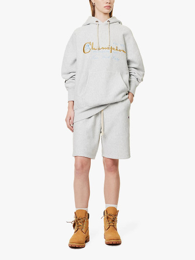 Champion Brand-embroidered drawstring-waist cotton-blend jersey shorts outlook