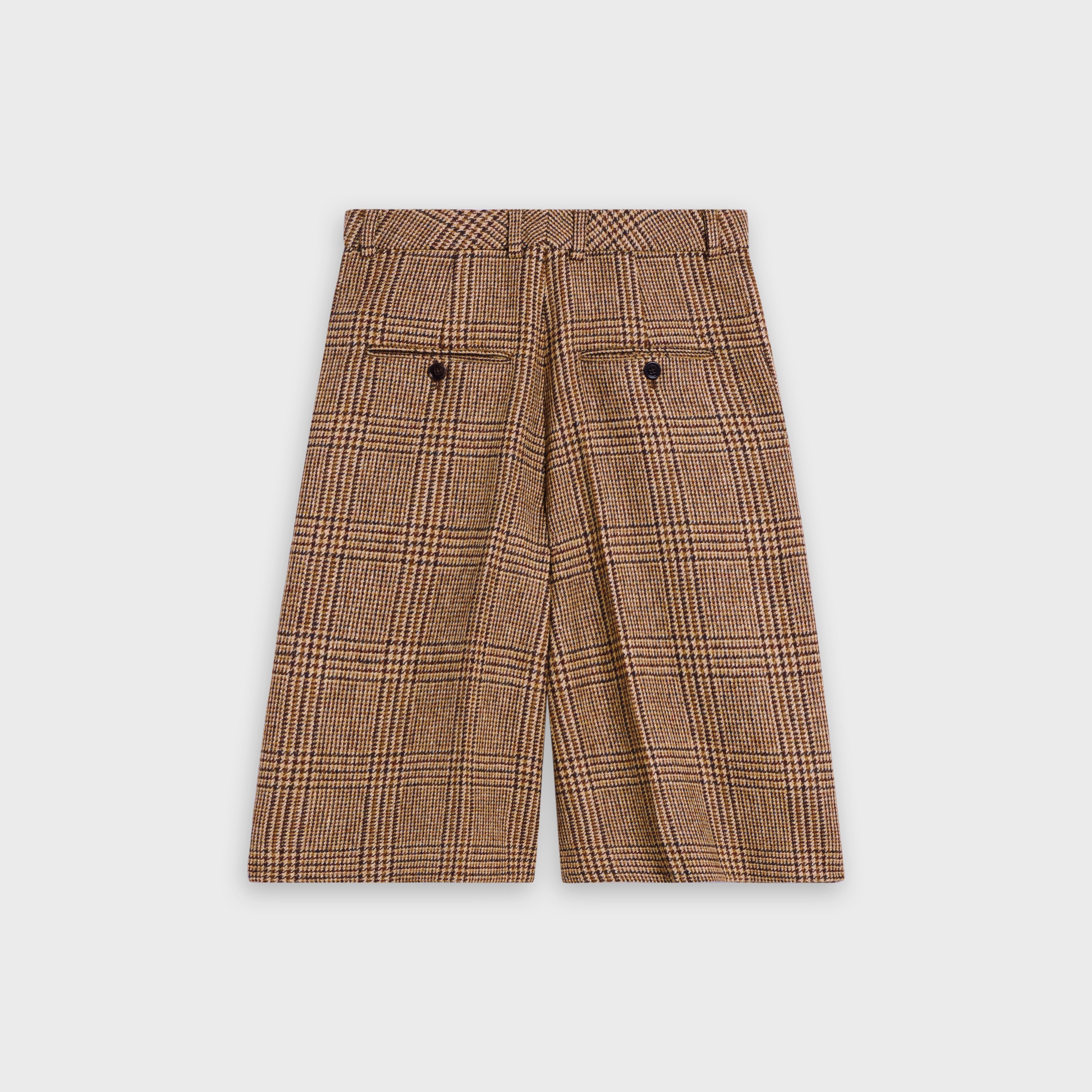 BERMUDA SHORTS WITH 2 PLEATS IN PRINCE OF WALES CHECK - 2