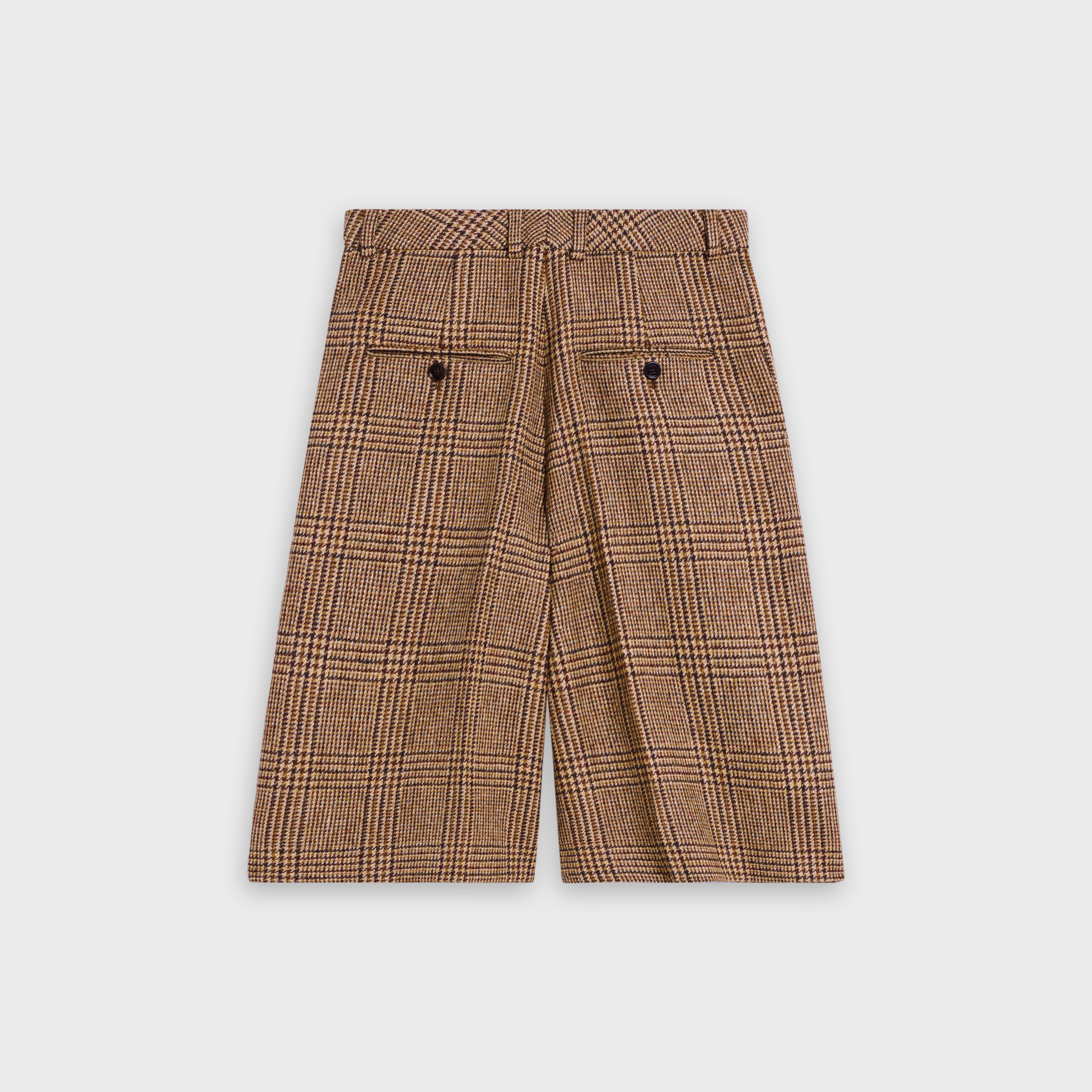 BERMUDA SHORTS WITH 2 PLEATS IN PRINCE OF WALES CHECK - 2