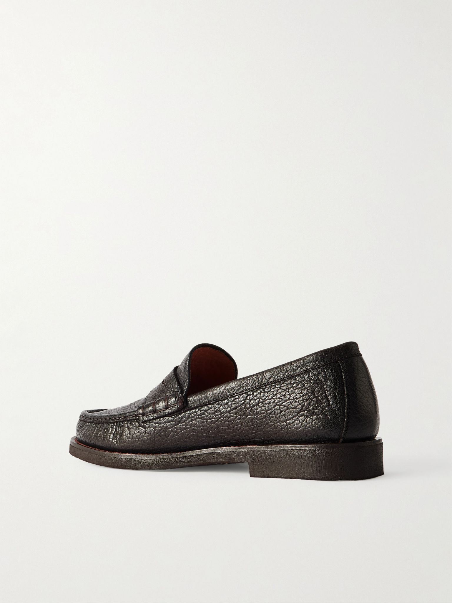 Balfron Flexi 001 Full-Grain Deerskin Penny Loafers Dark brown - 4