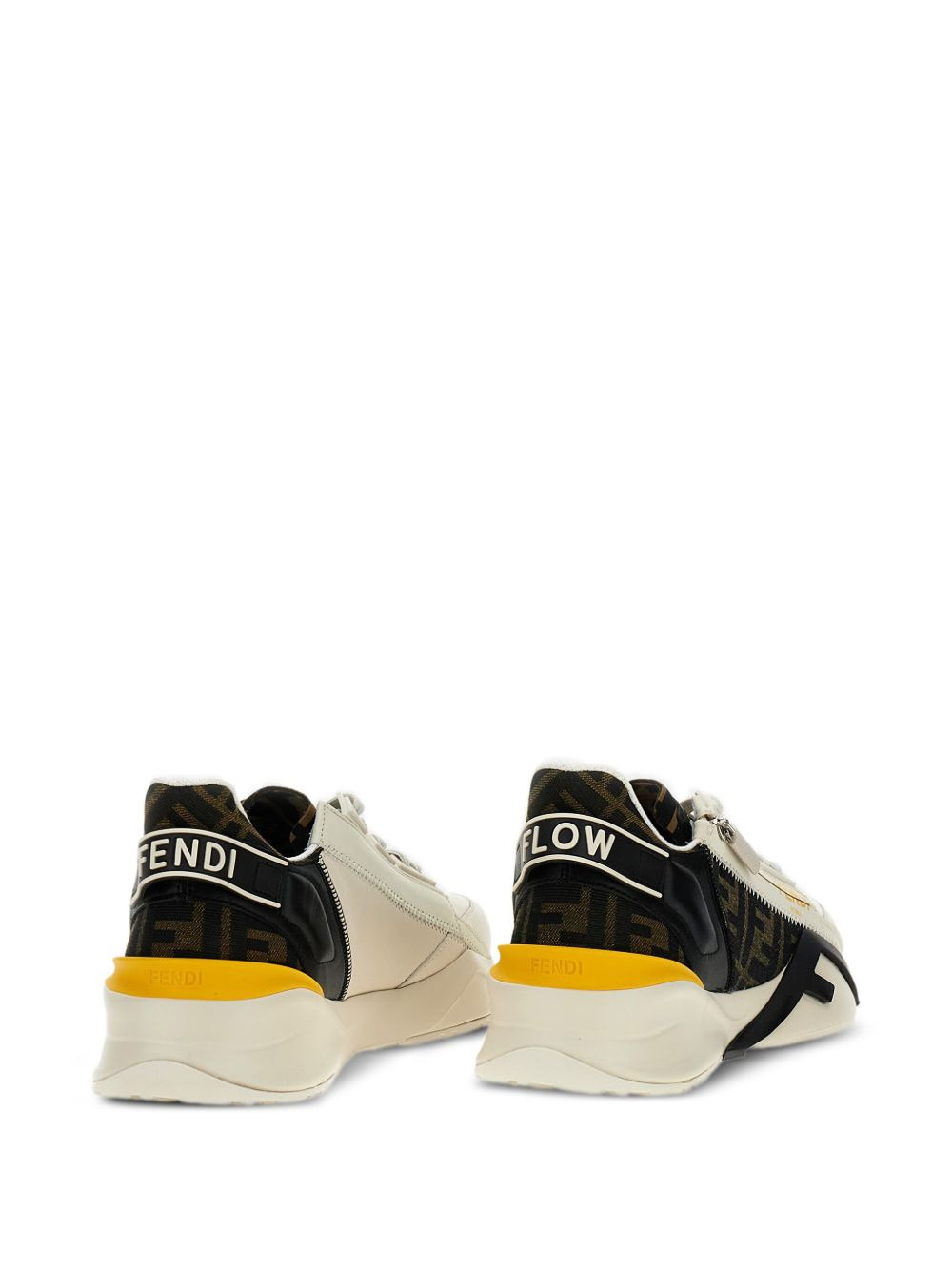 leather panelled trainers - 3