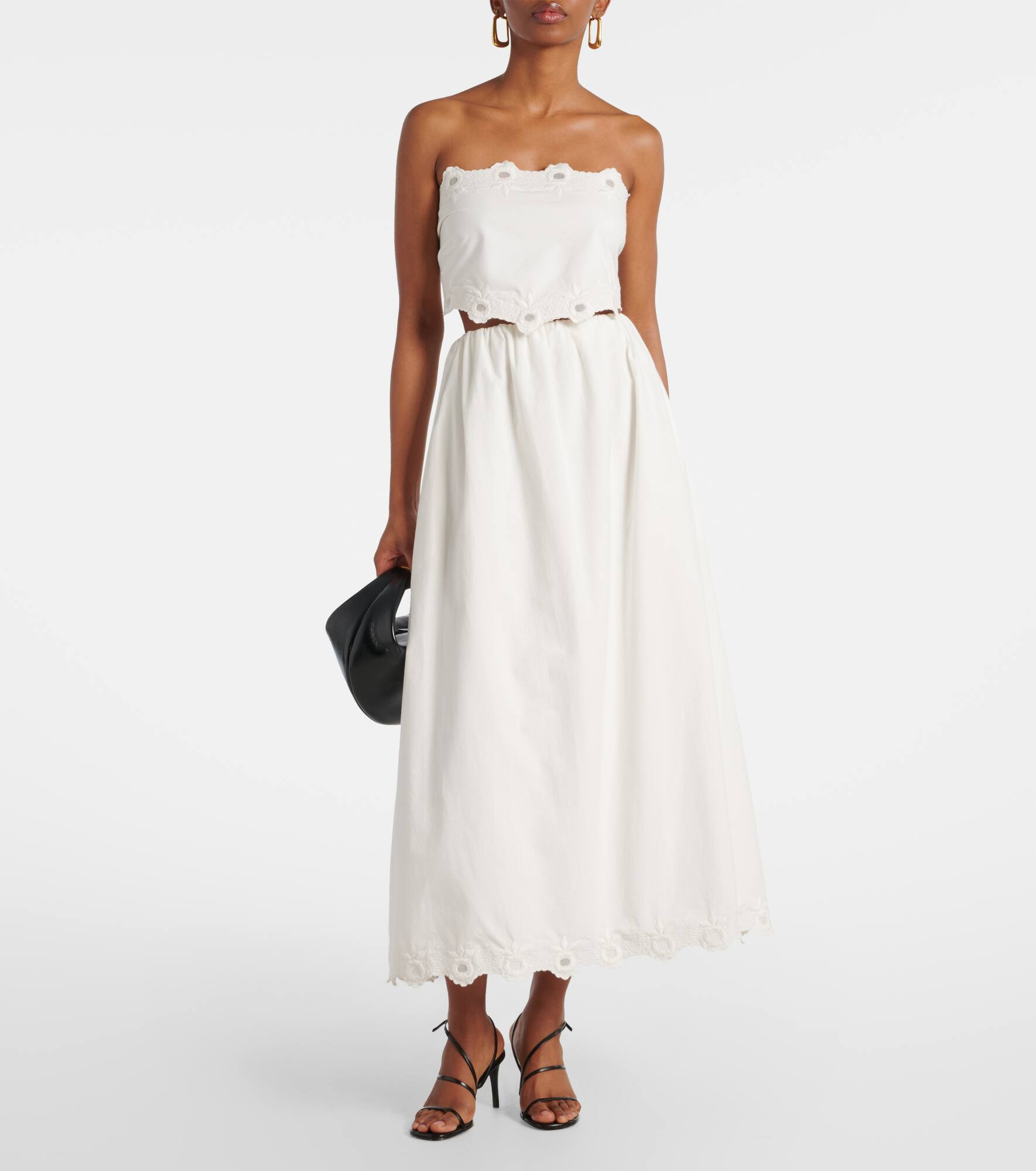 Antoinette embroidered cotton maxi skirt - 2