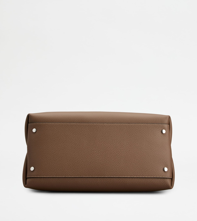 BAG IN LEATHER MEDIUM - BROWN 3