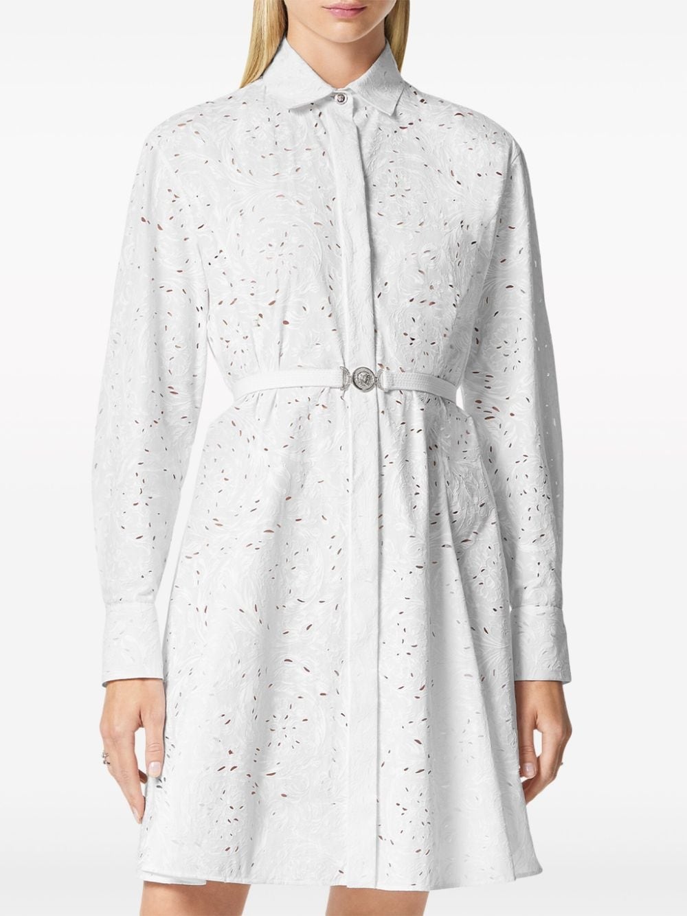 Sangallo Barocco-embroidered cotton shirtdress - 3