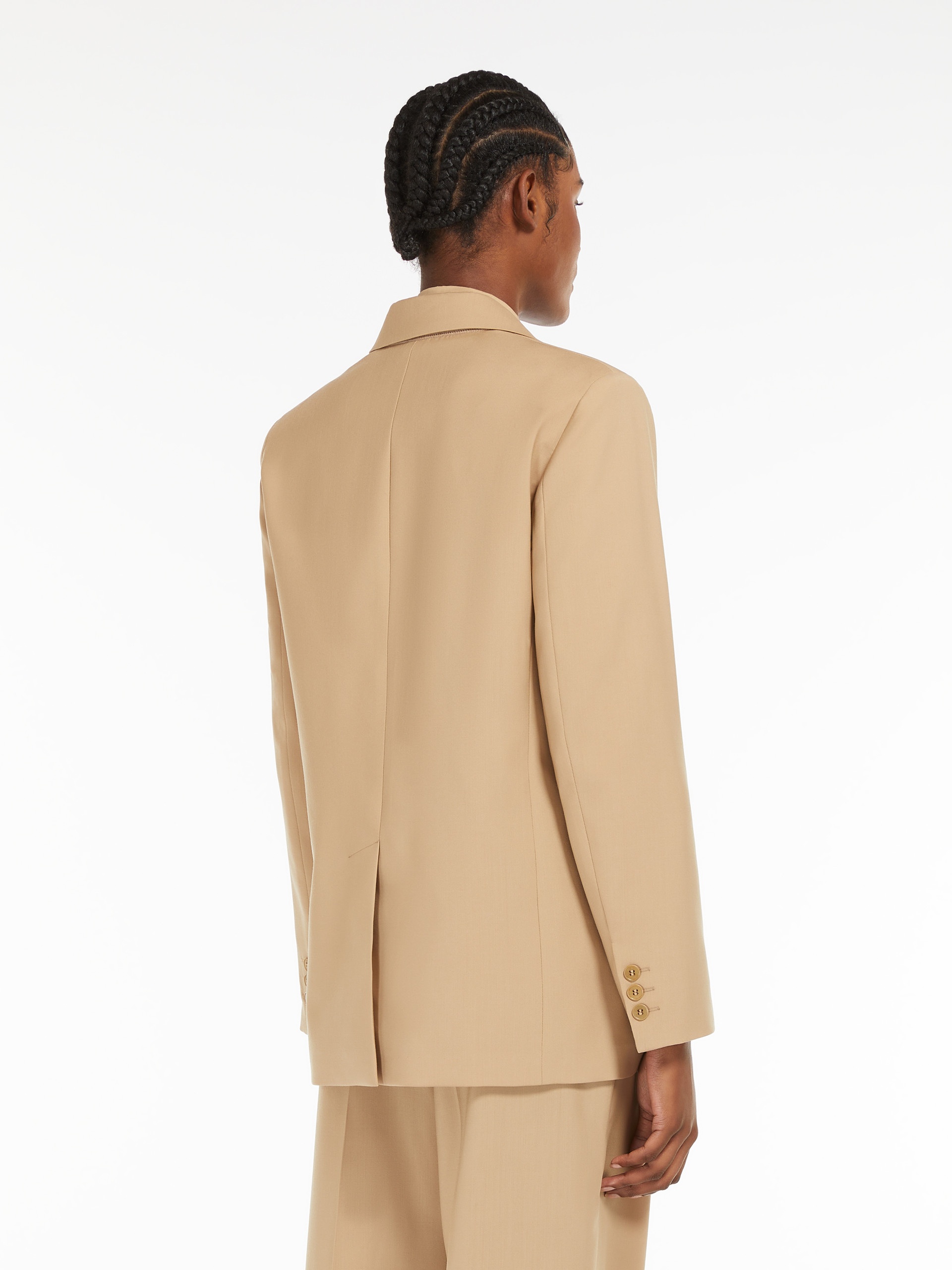 MATERIA Single-breasted wool-blend canvas blazer - 4