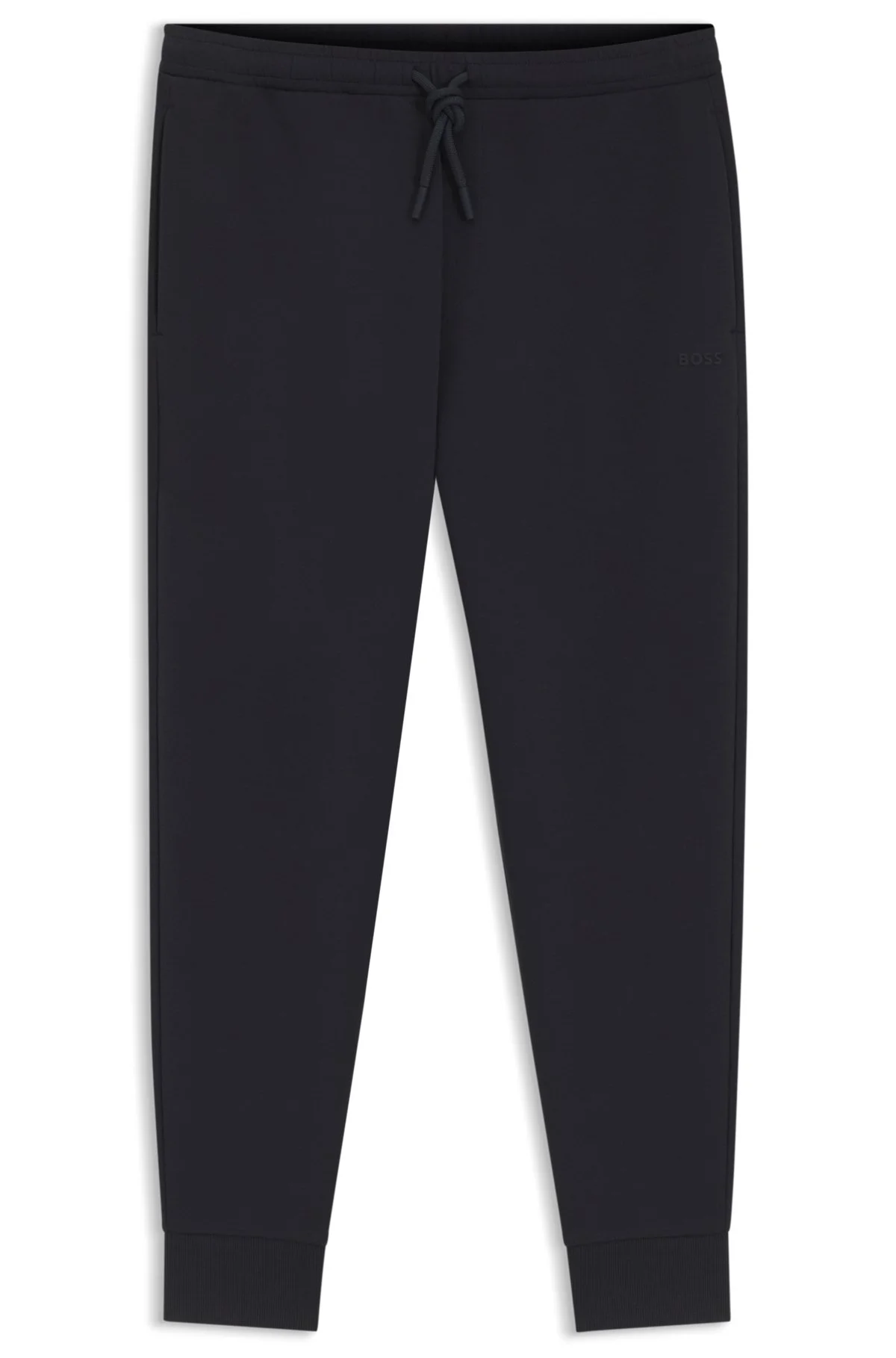 STRETCH-COTTON TRACK PANTS WITH PUFF-PRINT LOGO - 1