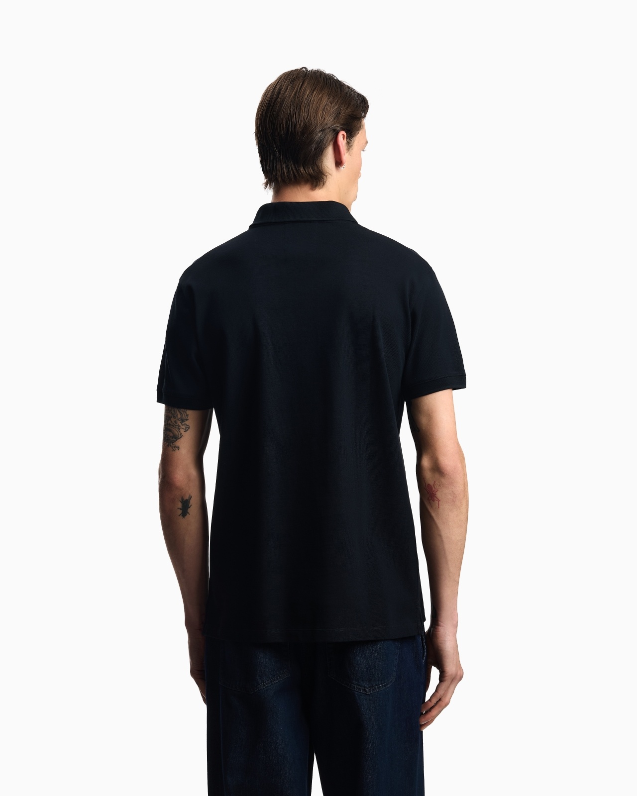 MERCERISED PIQUÉ POLO SHIRT WITH MICRO EAGLE - 3