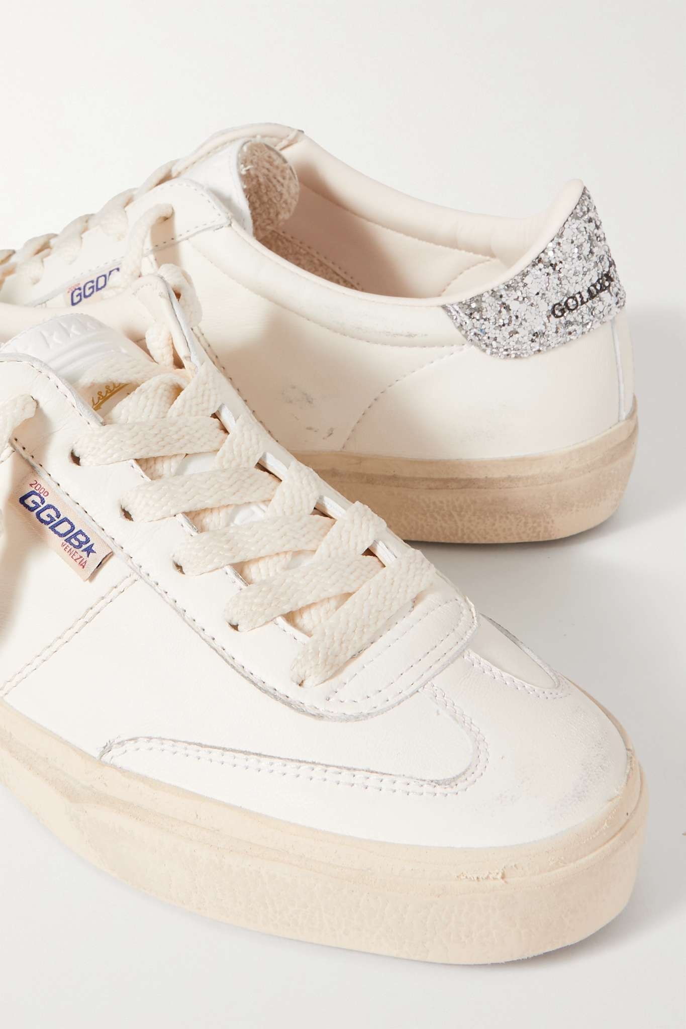 GOLDEN  Soul Star distressed glittered スニーカー Golden Goose Soul-Star distressed glittered leather sneakers