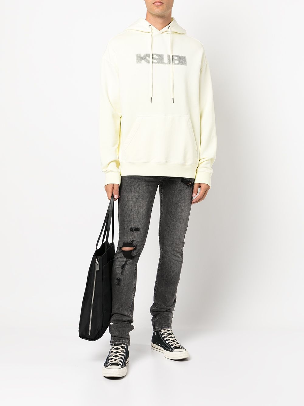 logo-print detail hoodie - 2