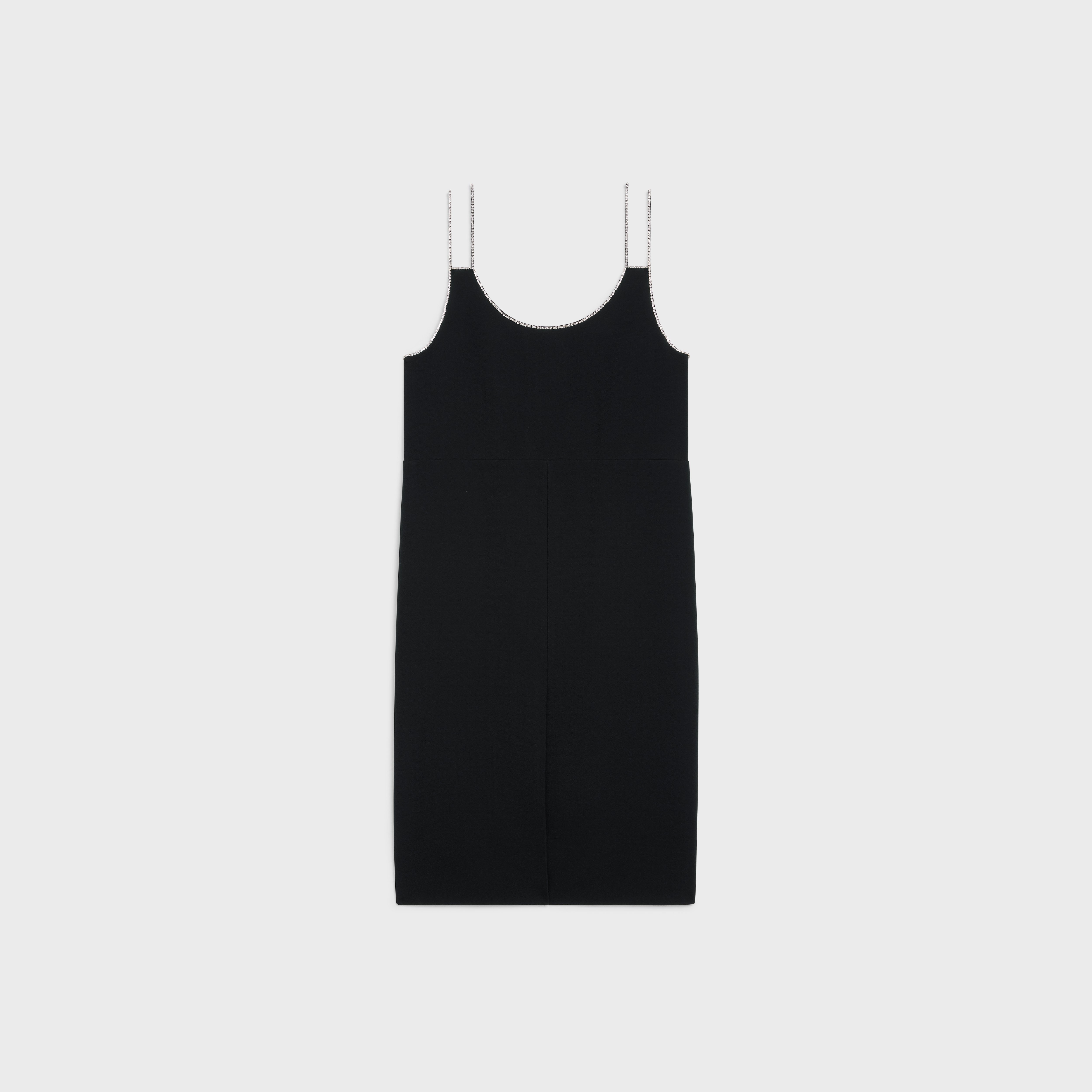 BACKLESS DRESS IN VISCOSE SABLÉ - 1