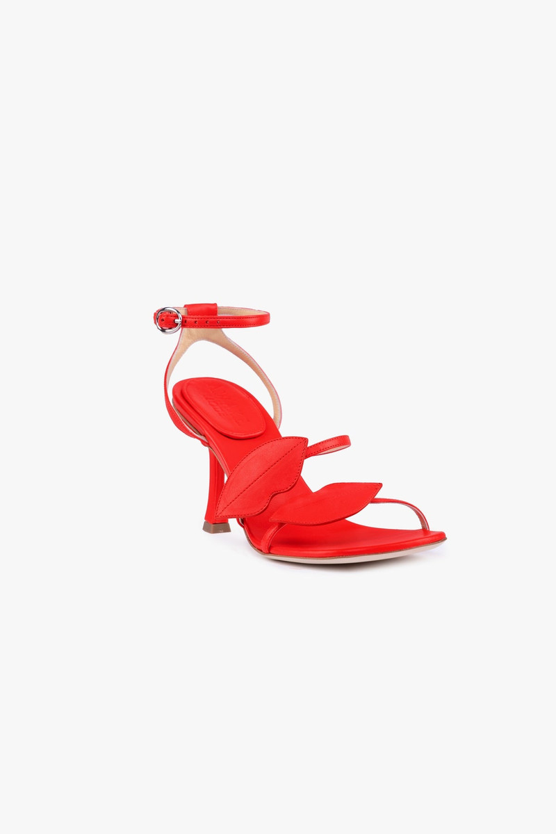 BETA KISS ROUND TOE SANDAL WITH LIP RED 5