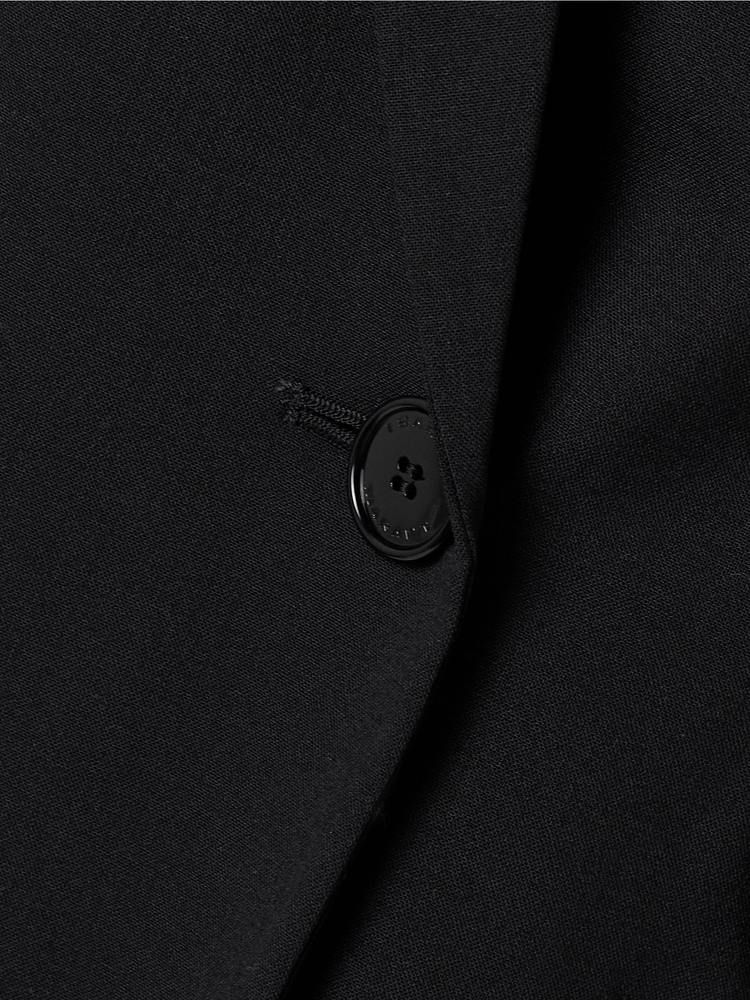 Klero double-breasted grain de poudre wool-blend blazer Black - 5