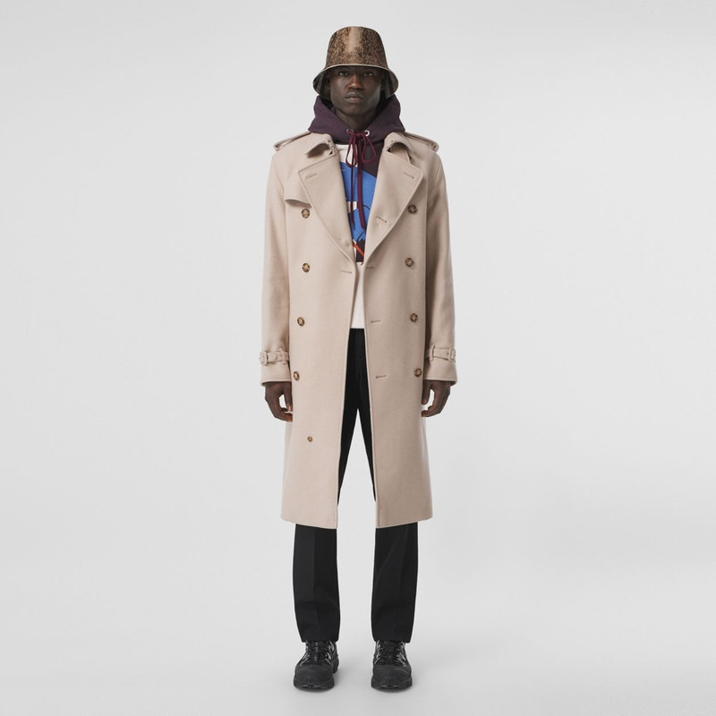 Camel Hair Wool Reconstructed Trench Coat 6