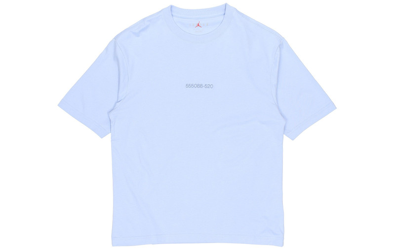 Jordan Men's Air Jordan Casual Sports Breathable Short Sleeve Blue T-Shirt DR9621-468 outlook