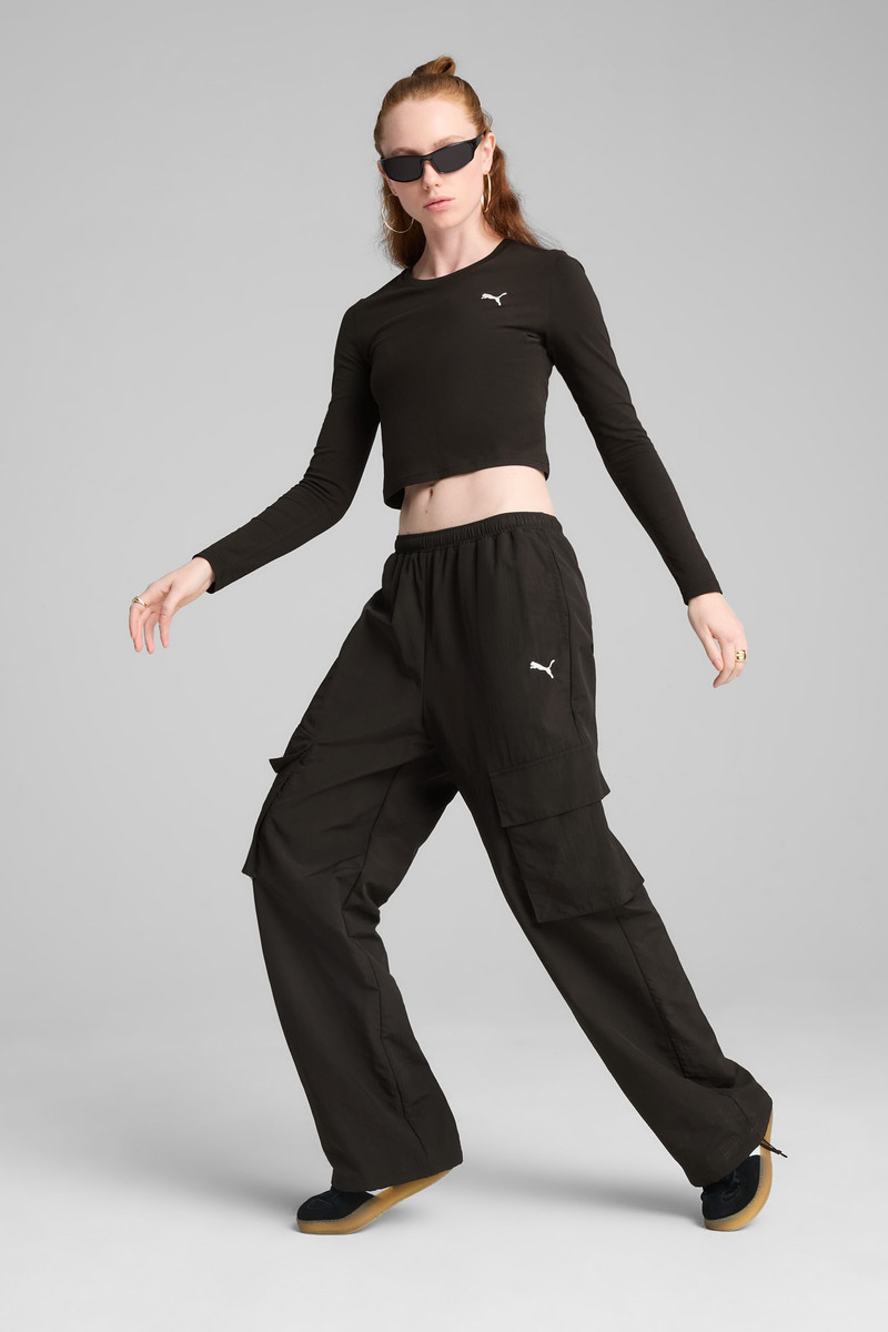 PUMA Wardrobe Essentials Women's Cropped Long Sleeve Tee 5
