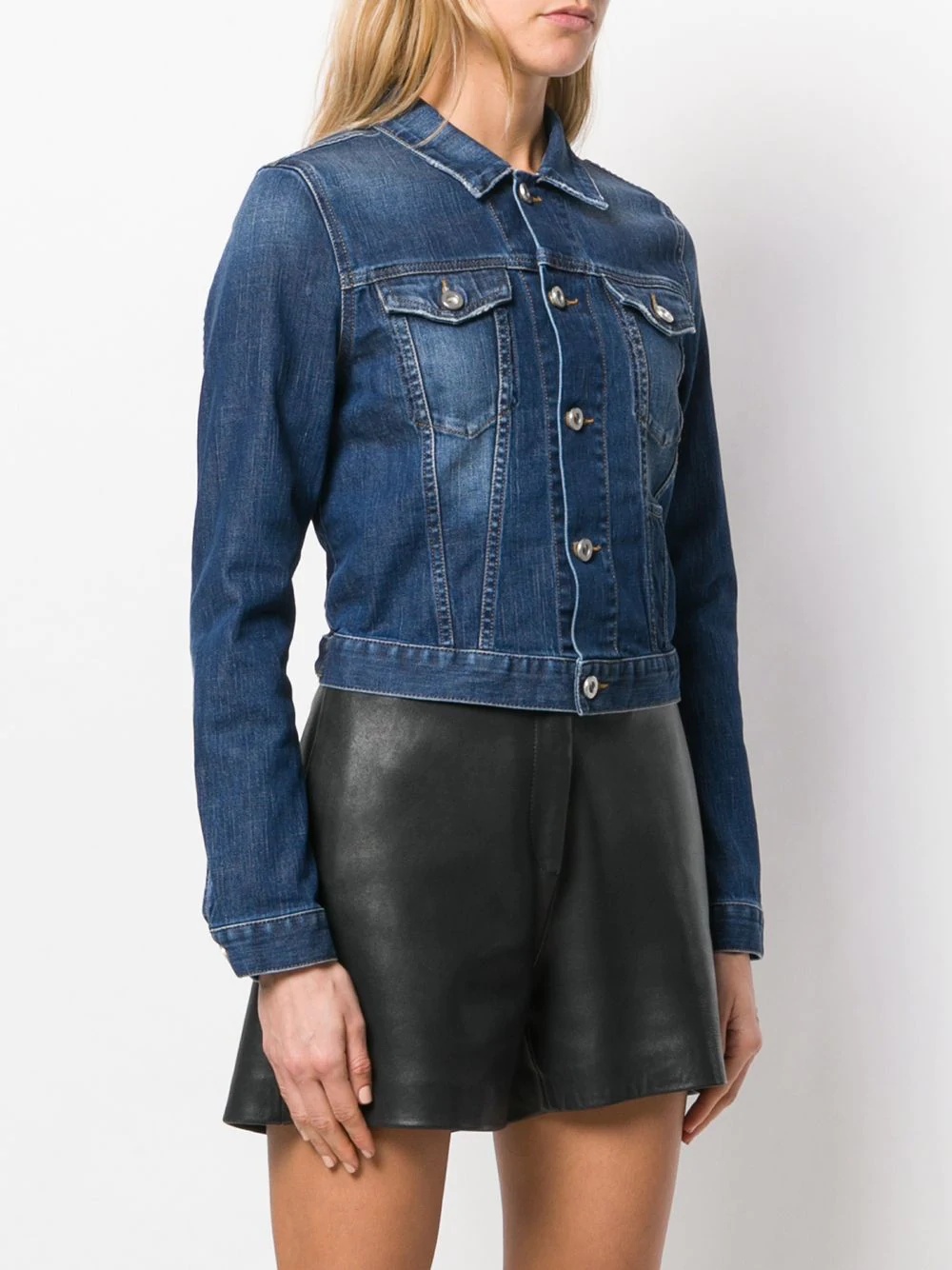 classic fitted denim jacket - 3