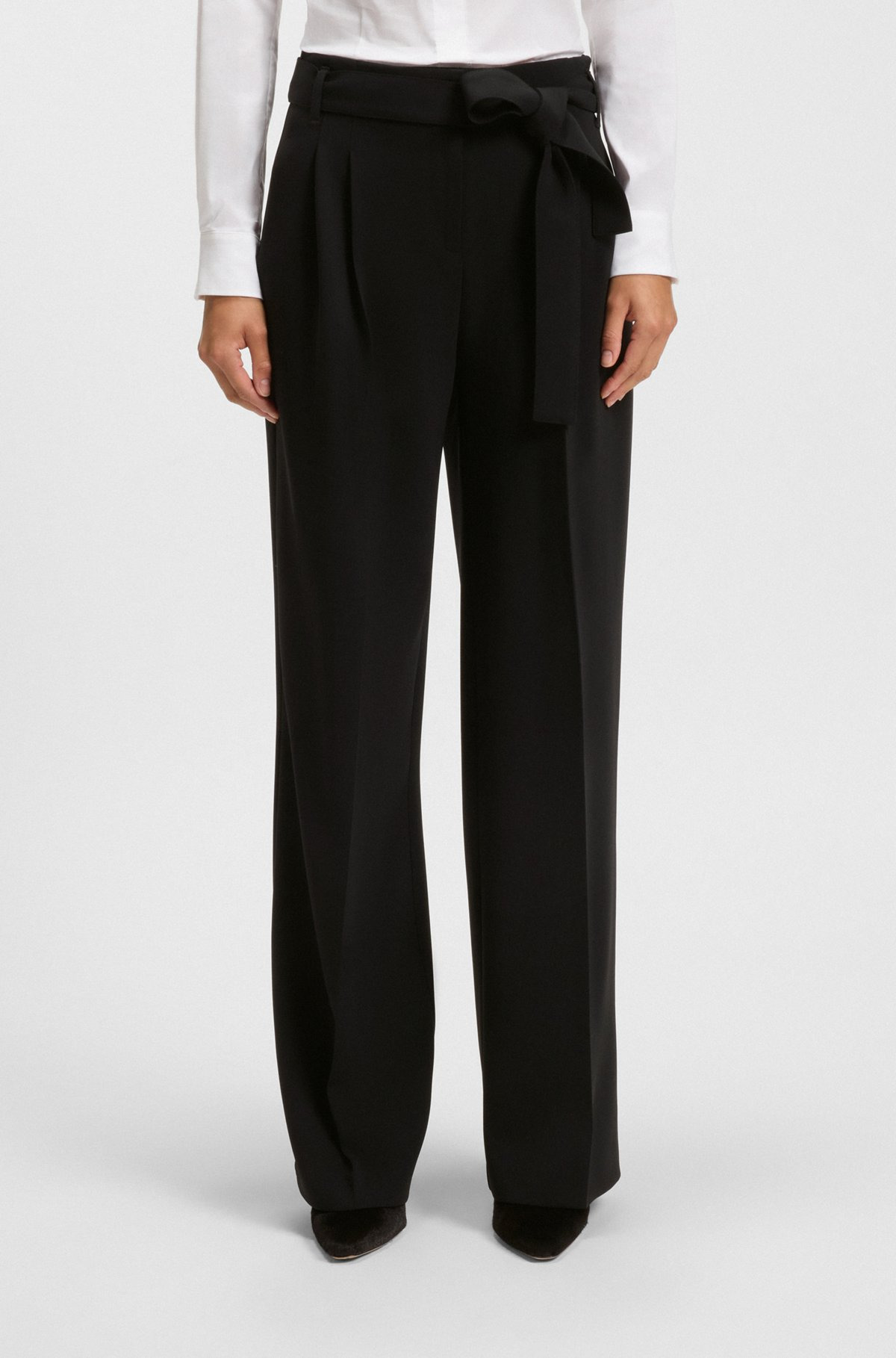 RELAXED-FIT TROUSERS IN CREASE-RESISTANT JAPANESE CREPE - 2
