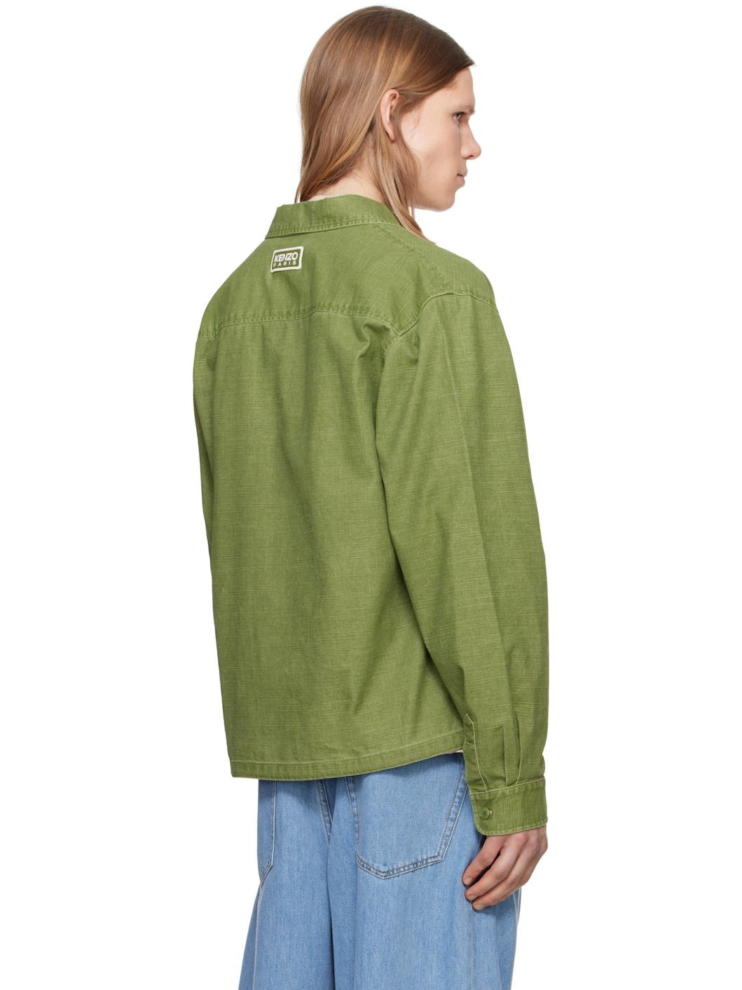 Green  Paris Pocket Overshirt - 3