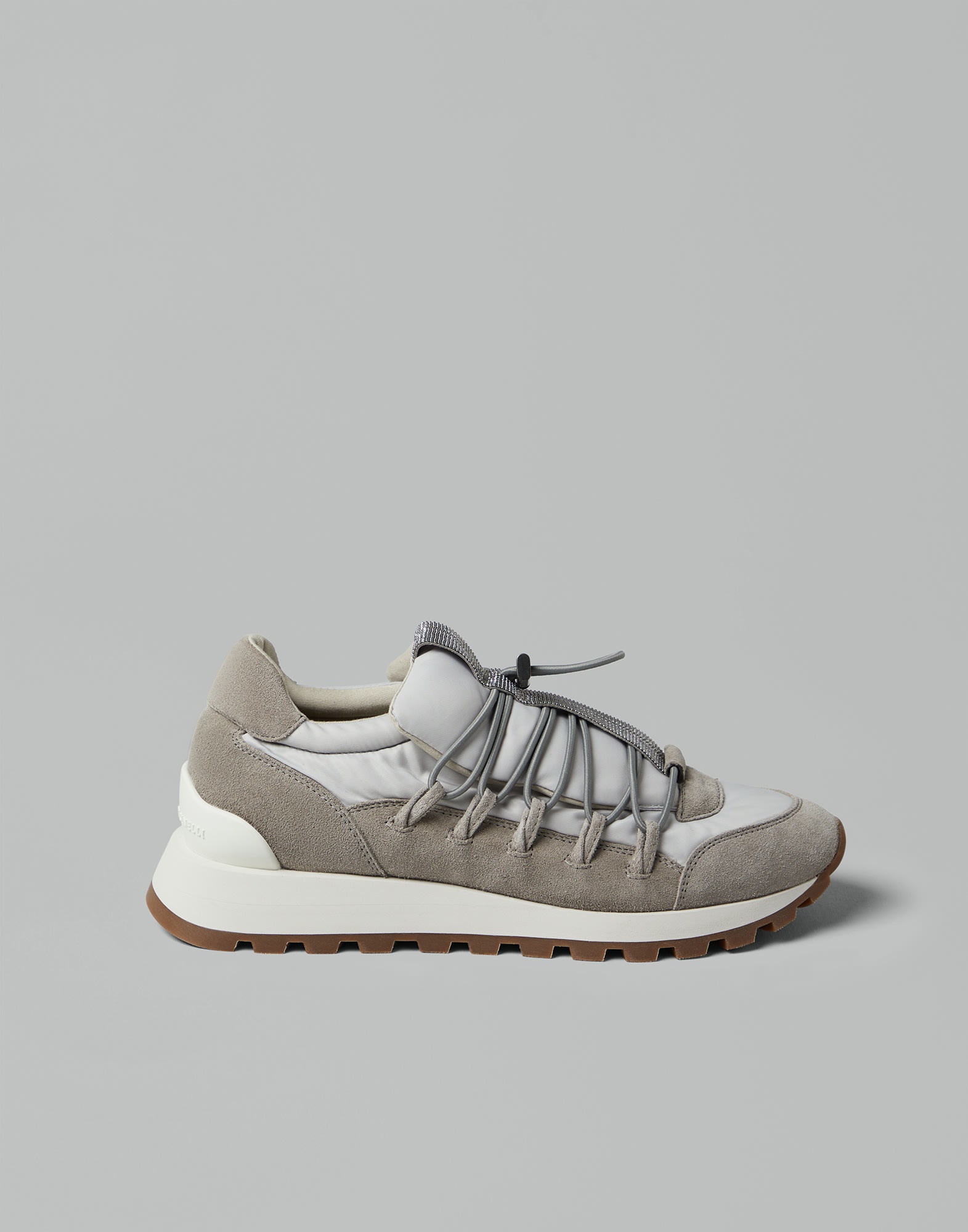 Suede and techno fabric runners with precious detail - 5