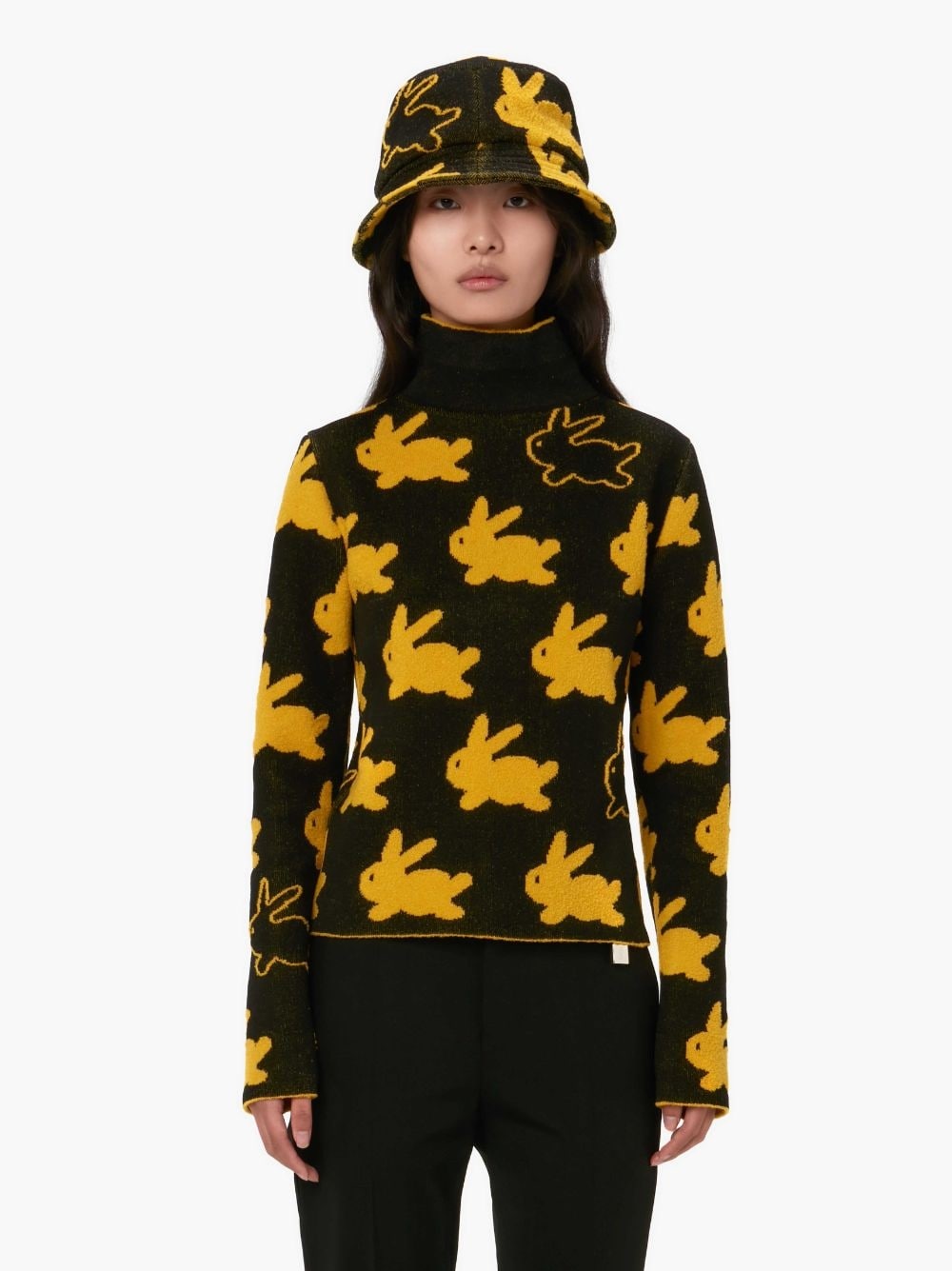 ALL OVER BUNNY TURTLENECK JUMPER - 2