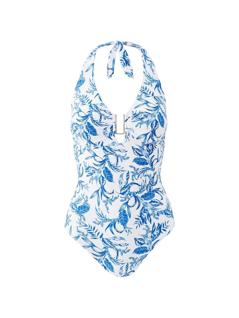 halterneck floral swimsuit 1