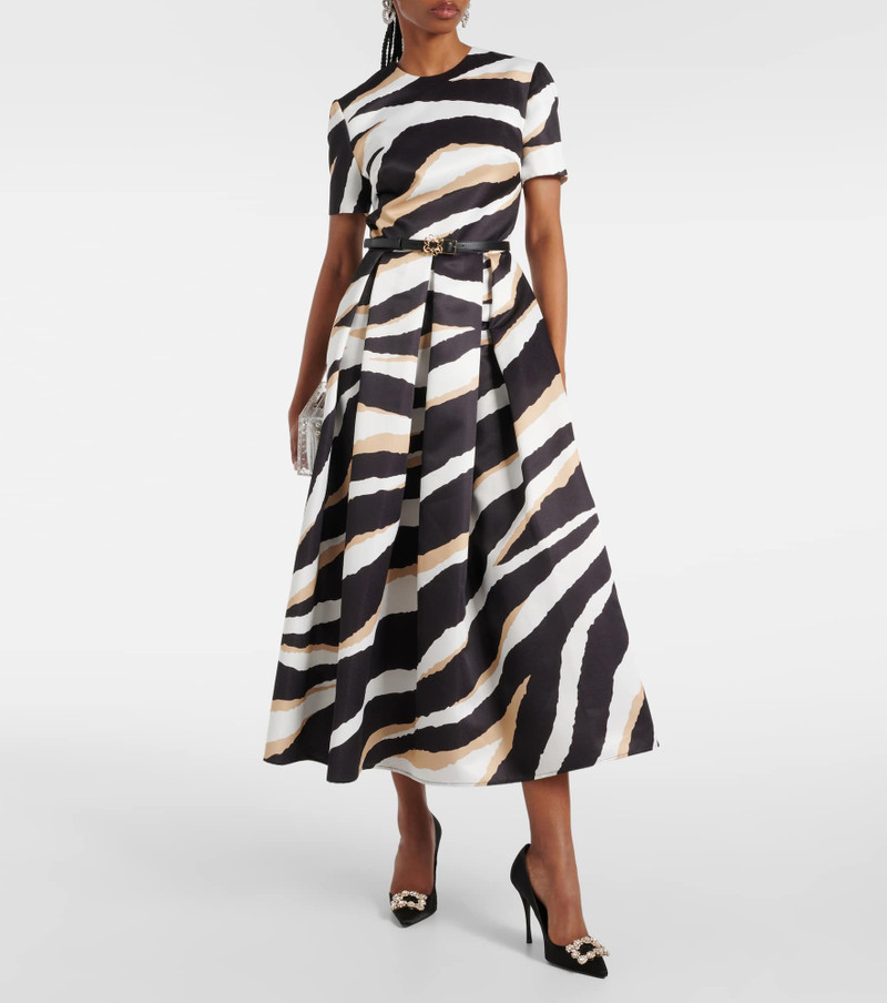 ELIE SAAB Printed silk-blend midi dress outlook