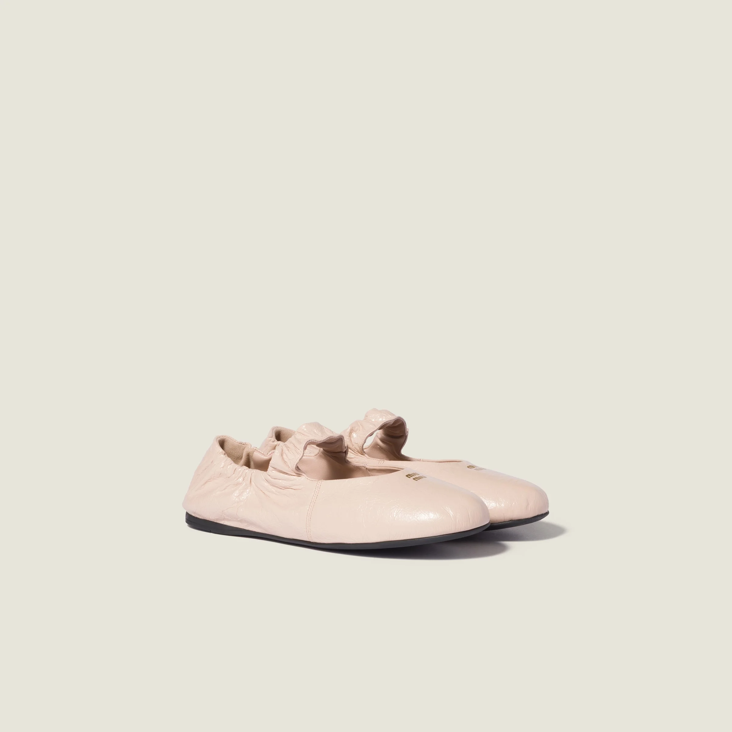 Ruches nappa leather ballerinas - 1