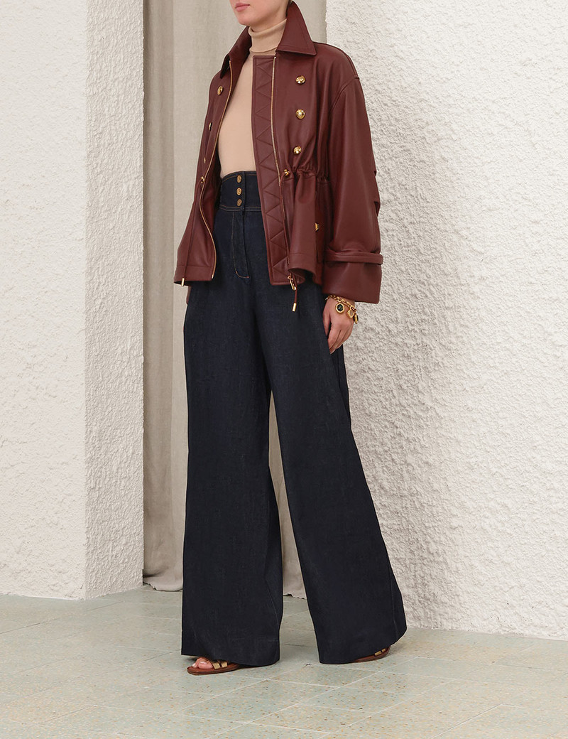 REBELLION LEATHER CROP TRENCH 3