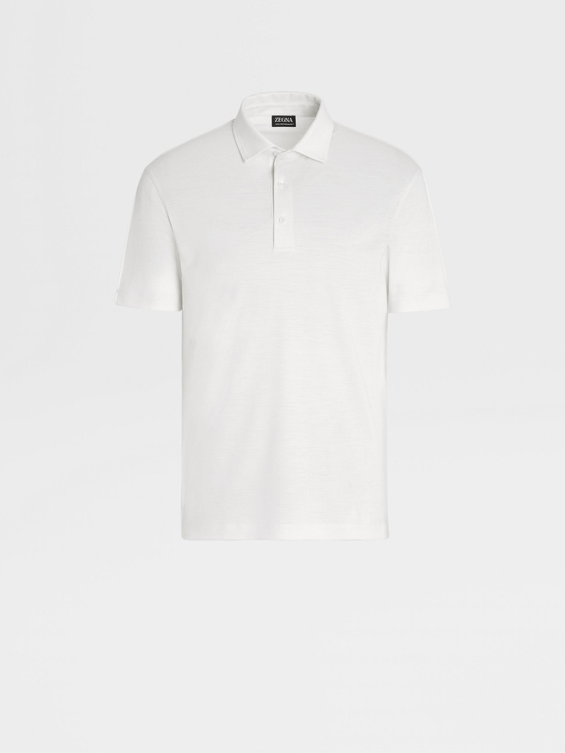 WHITE HIGH PERFORMANCE™ WOOL POLO SHIRT - 1
