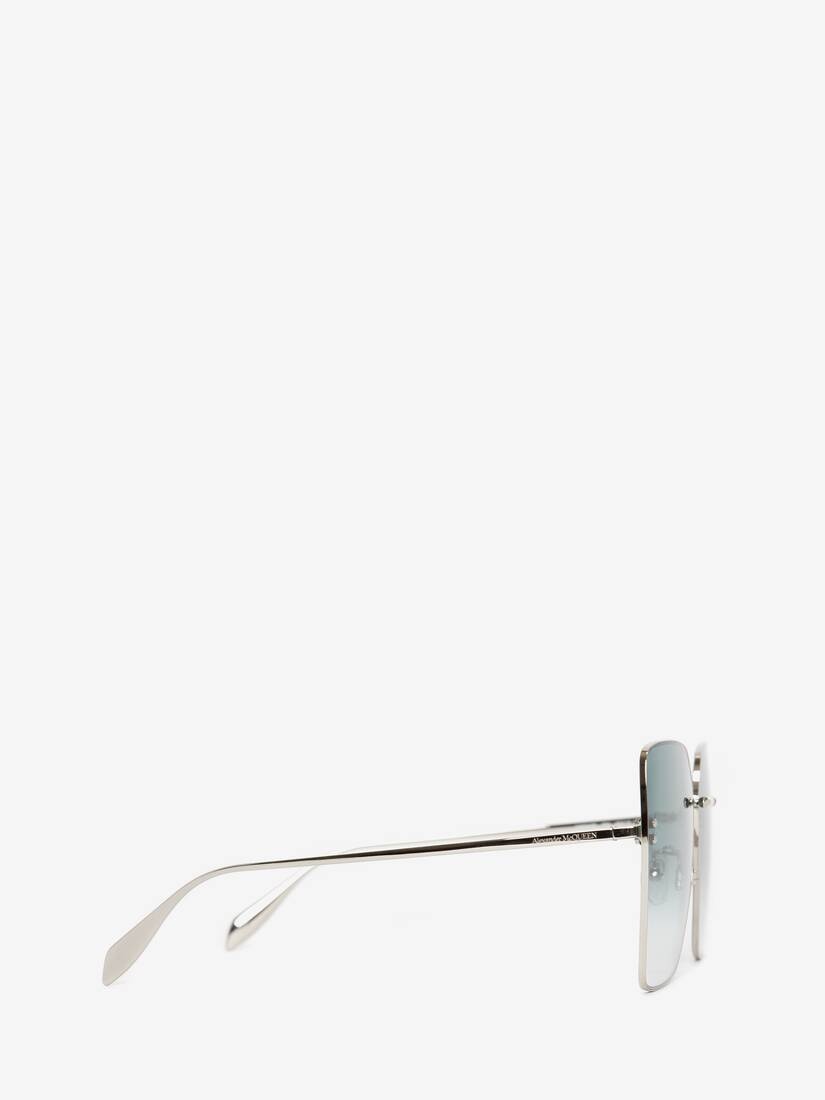 Piercing Bridge Sunglasses in Silver - 2
