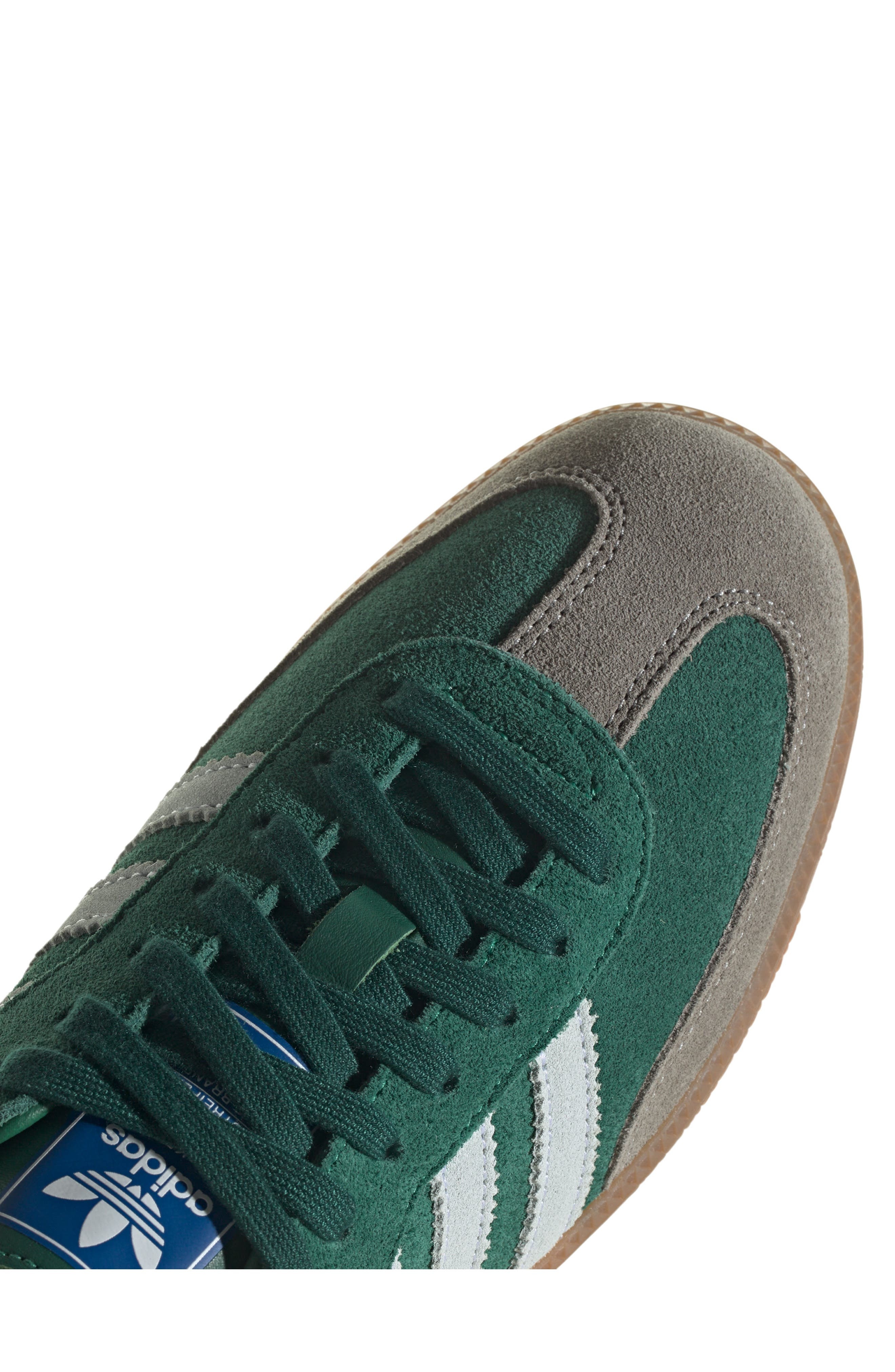 adidas Samba OG Sneaker in Green/White/Gum4 at Nordstrom - 8