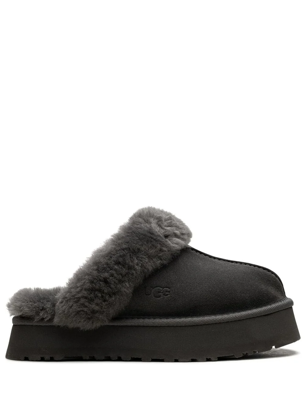 Disquette shearling platform slippers - 1