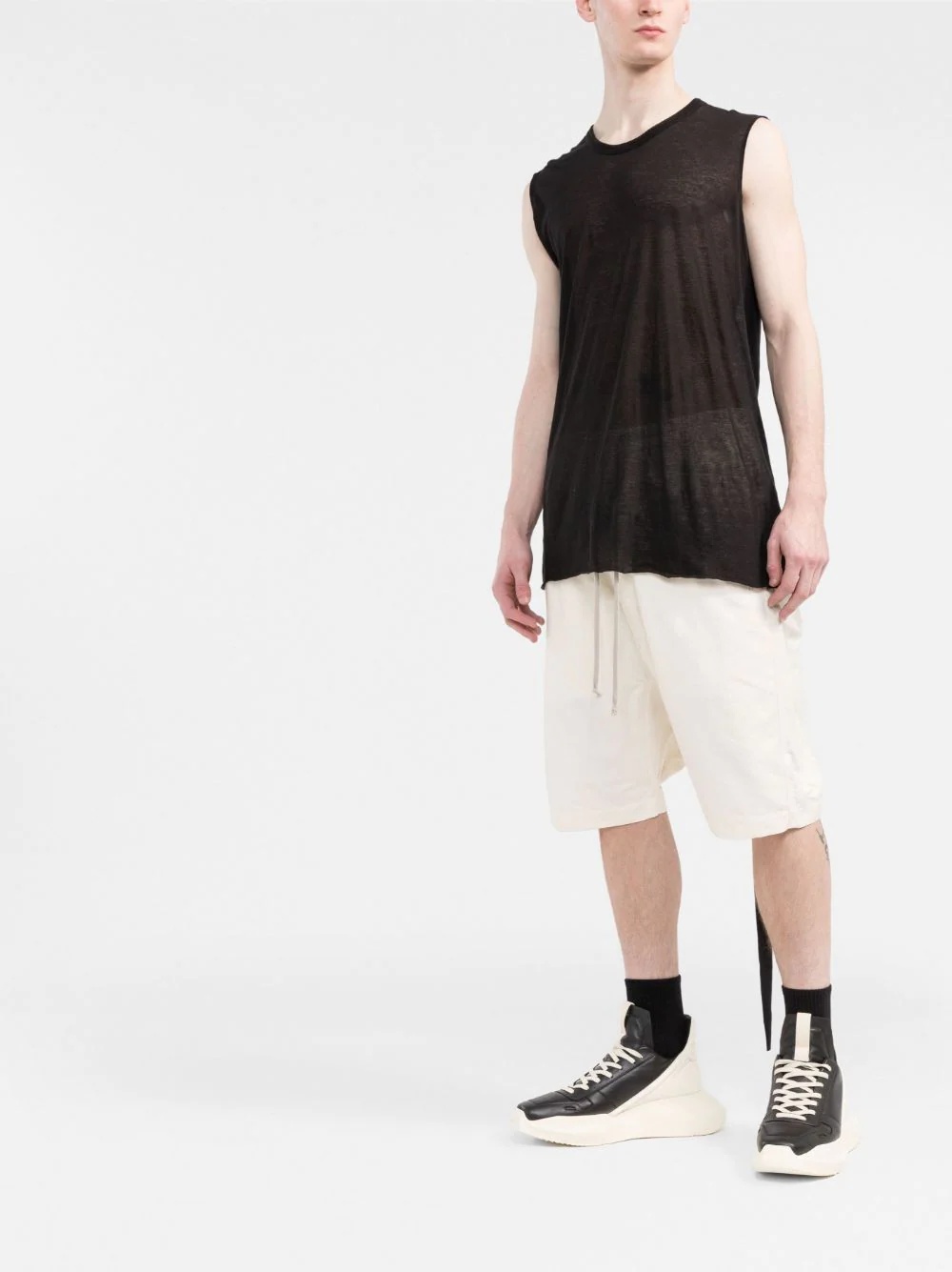 drawstring-waist shorts - 2
