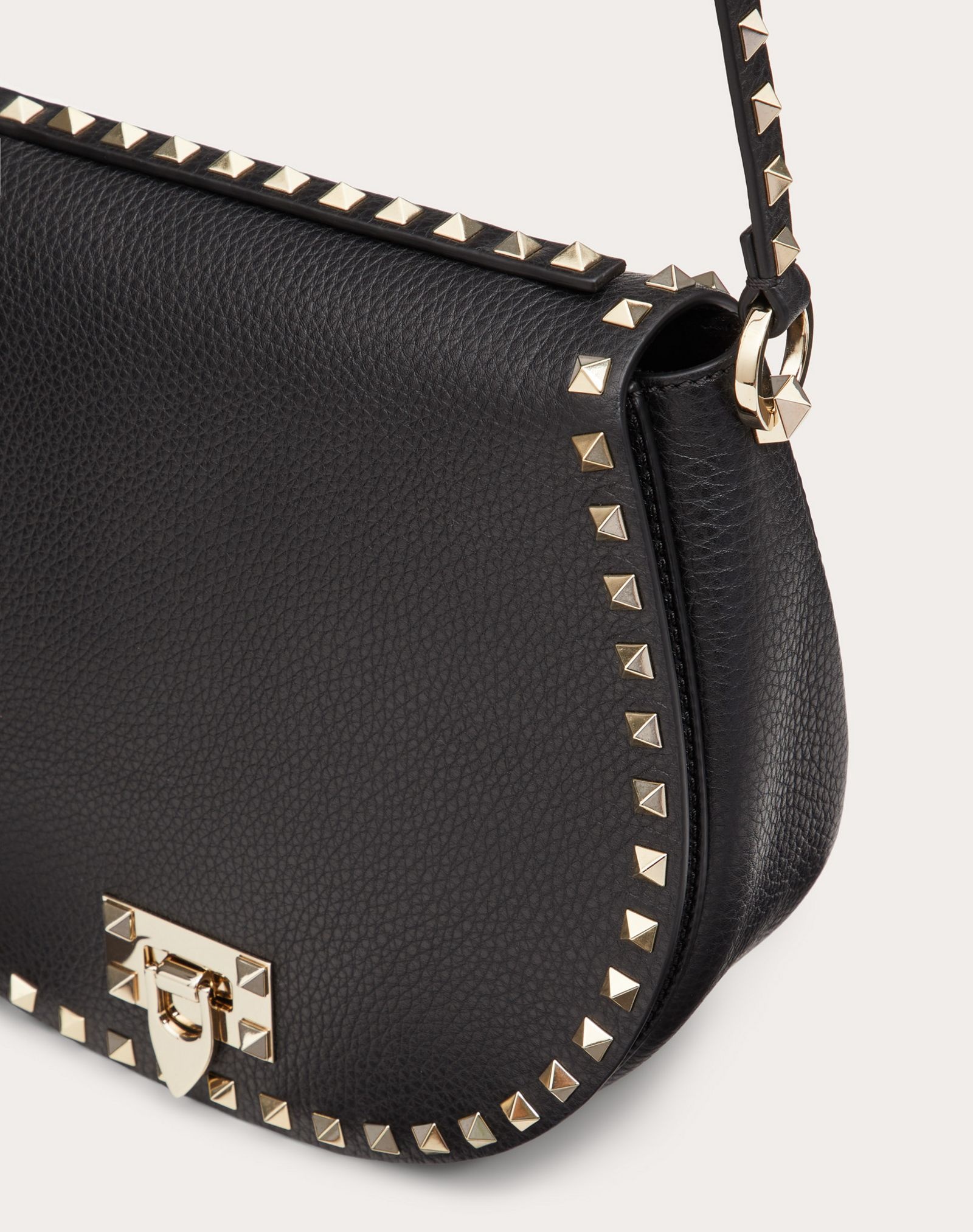 Rockstud Grainy Calfskin Crossbody Bag - 5