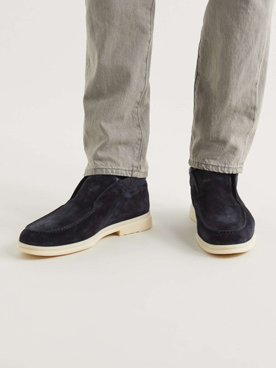 Loro Piana Open Walk Winter Baby Cashmere-Trimmed Suede Desert Boots outlook